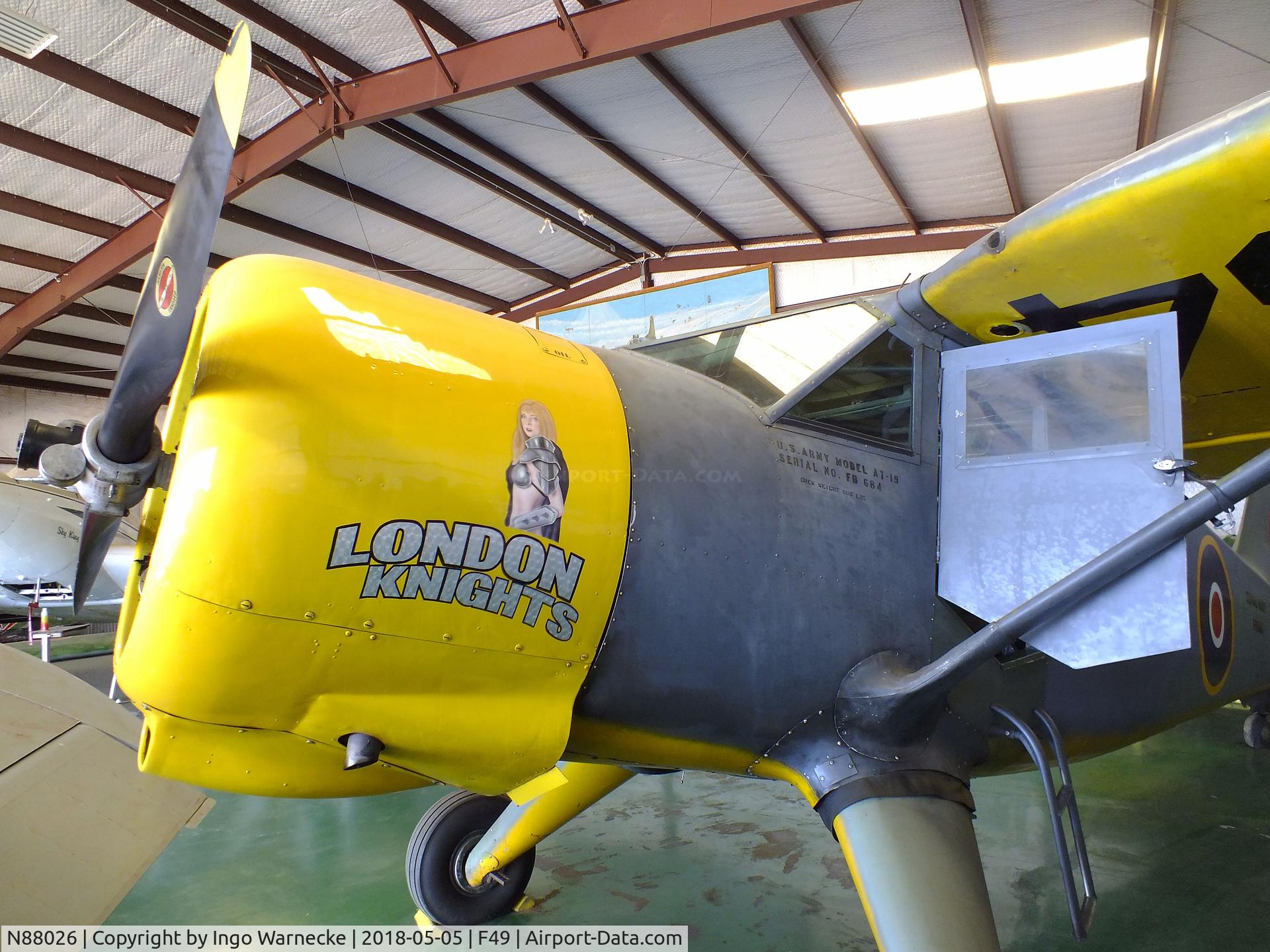 N88026, 1944 Stinson Vultee V77 C/N 77-411, Stinson AT-19 Reliant (Vultee V-77) at the Texas Air Museum Caprock Chapter, Slaton TX