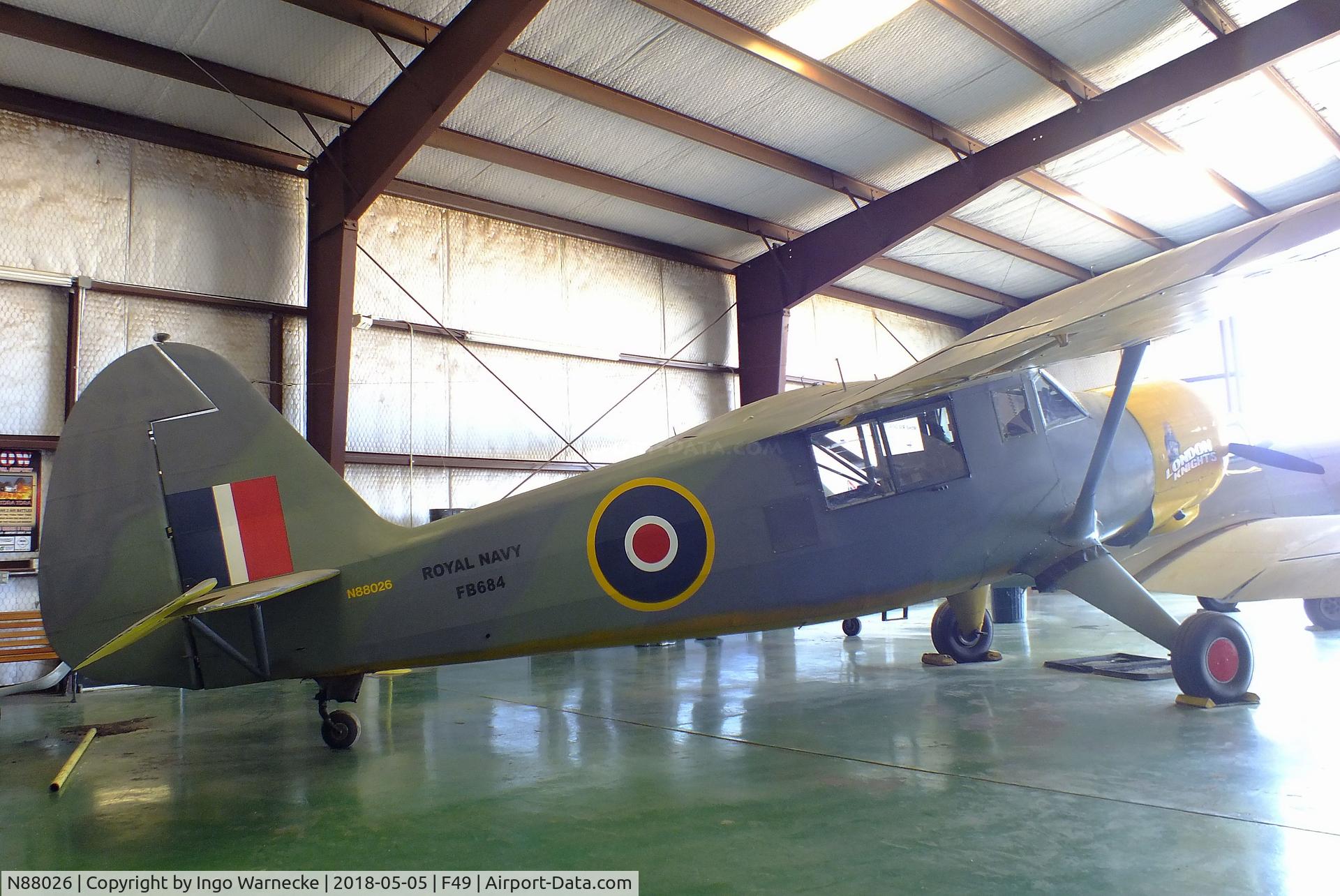 N88026, 1944 Stinson Vultee V77 C/N 77-411, Stinson AT-19 Reliant (Vultee V-77) at the Texas Air Museum Caprock Chapter, Slaton TX