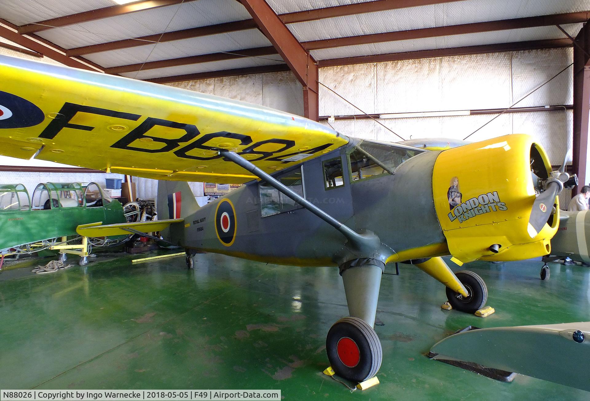 N88026, 1944 Stinson Vultee V77 C/N 77-411, Stinson AT-19 Reliant (Vultee V-77) at the Texas Air Museum Caprock Chapter, Slaton TX