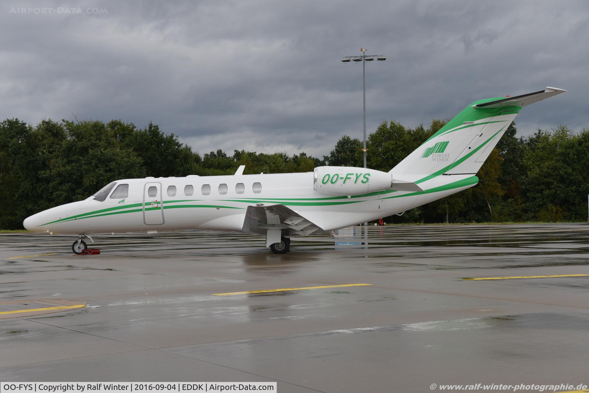 OO-FYS, 2007 Cessna 525B CitationJet CJ3 C/N 525B-0197, Cessna 525B CitationJet CJ3 - S3 SKS Sky Service N.V. - 525B0197 - OO-FYS - 04.09.2016 - CGN