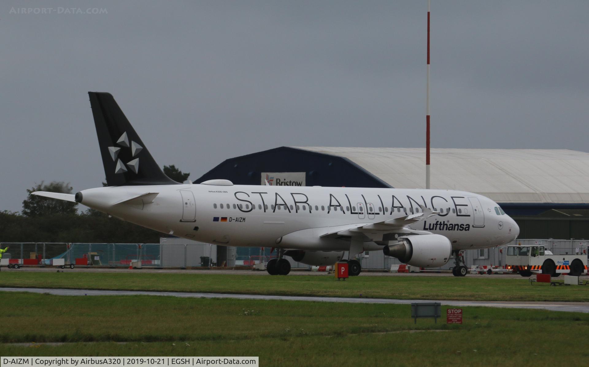 D-AIZM, 2012 Airbus A320-214 C/N 5203, Emerging from Air Livery hangar in Star Alliance livery