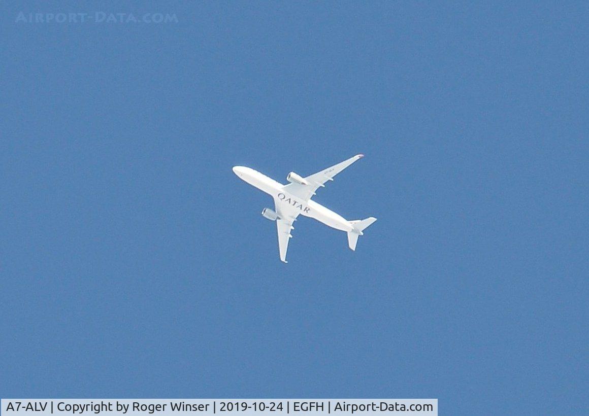 A7-ALV, 2017 Airbus A350-941 C/N 106, Qatar Airways A-350 at 38000 feet Westbound
