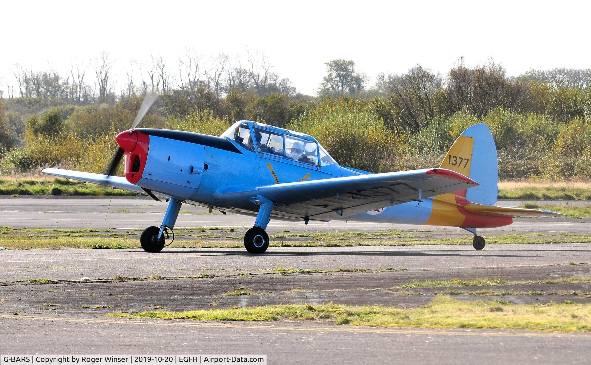 G-BARS, 1952 De Havilland DHC-1 Chipmunk T.10 C/N C1/0557, Visiting Chipmunk in Portuguese Air Force markings. Previously WK520 in RAF service.