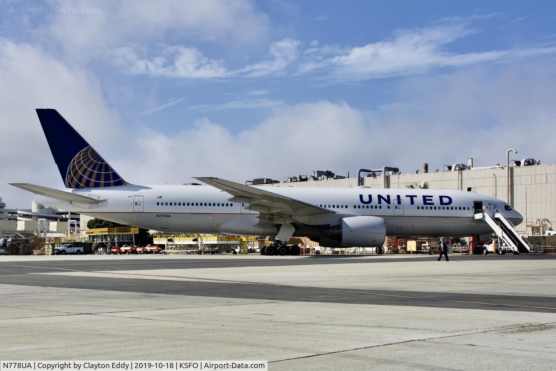 N778UA, 1996 Boeing 777-222 C/N 26940, SFO 2019.