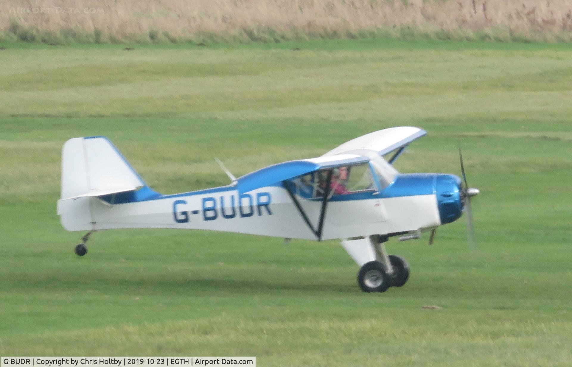 G-BUDR, 1992 Denney Kitfox Mk3 C/N PFA 172-12107, Taking off from Old Warden