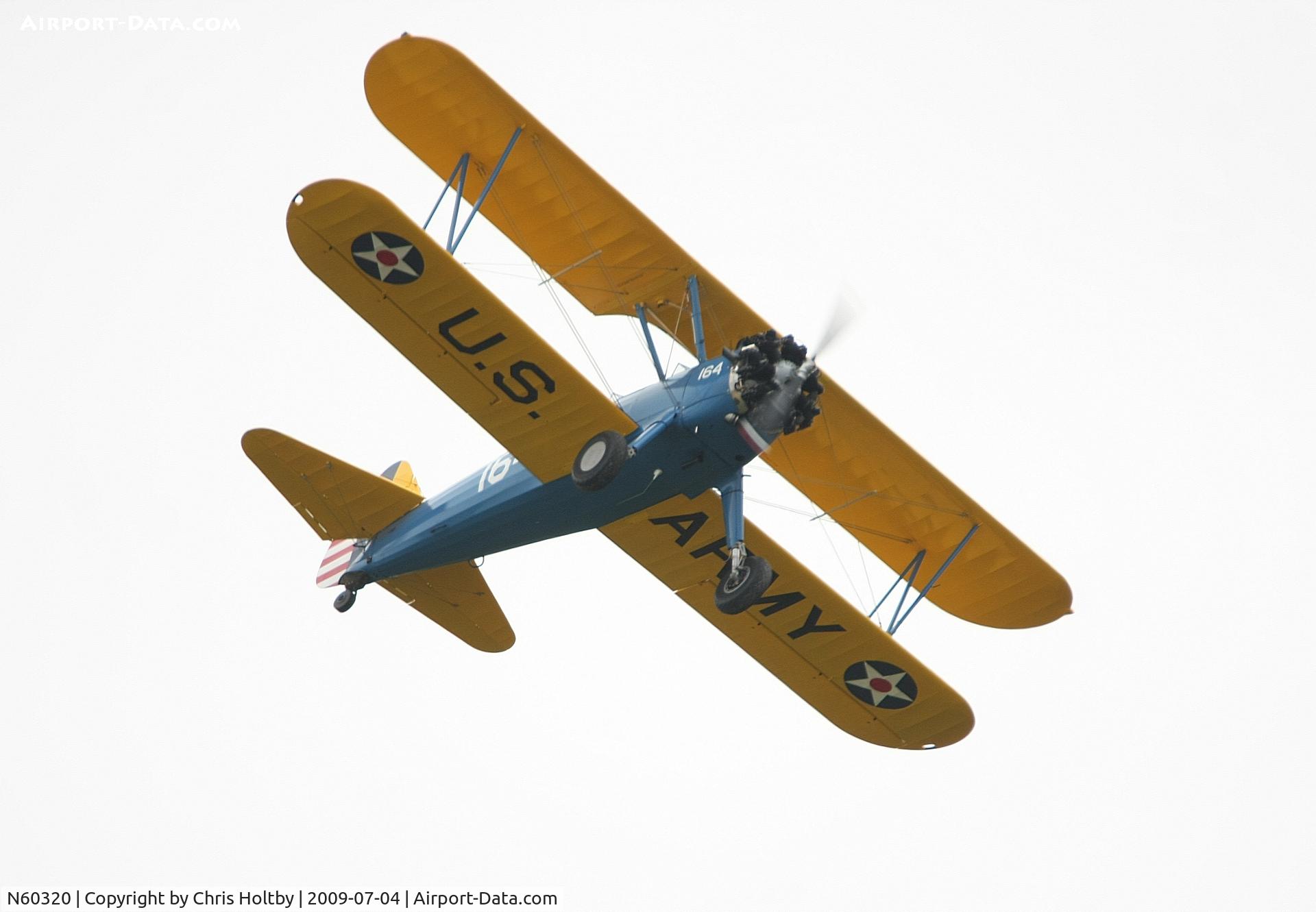 N60320, 1941 Boeing A75N1(PT17) C/N 75-883, 1941 Boeing Stearman over Potters Bar,  Herts