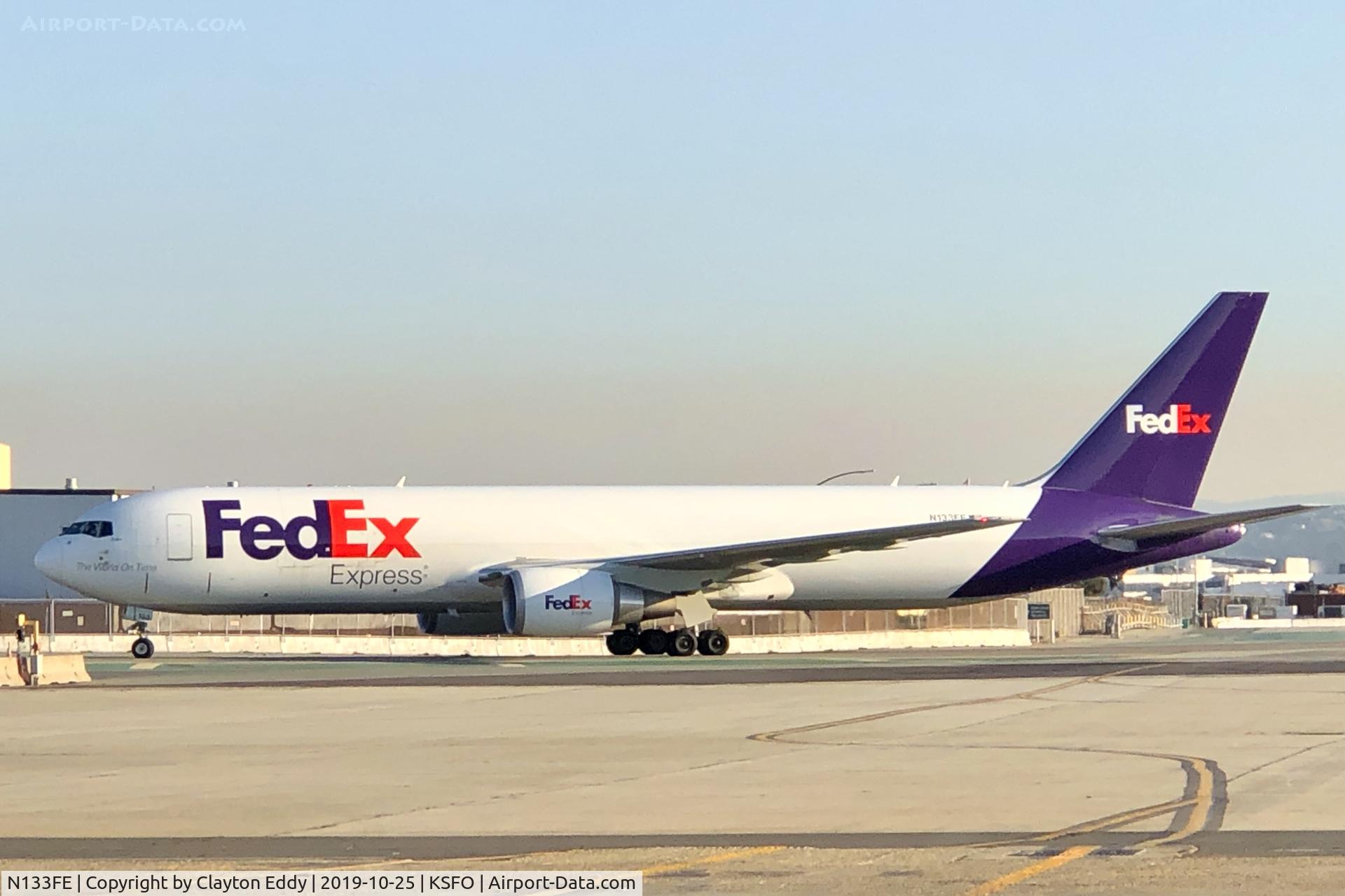 N133FE, 2016 Boeing 767-3S2F C/N 43549, SFO 2019.
