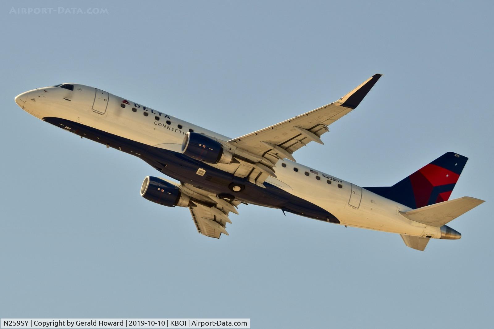 N259SY, 2017 Embraer 175LR (ERJ-170-200LR) C/N 17000656, Take off from RWT 10L.