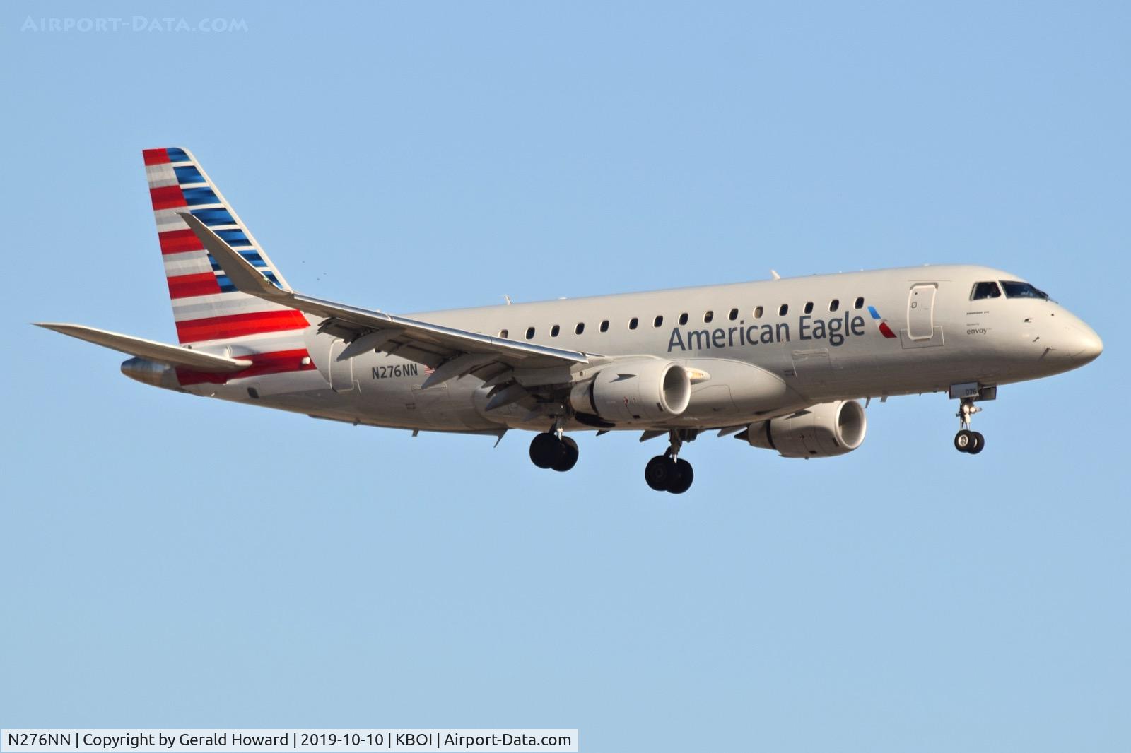 N276NN, 2019 Embraer 175LR (ERJ-170-200LR) C/N 17000781, Landing RWY 10L.