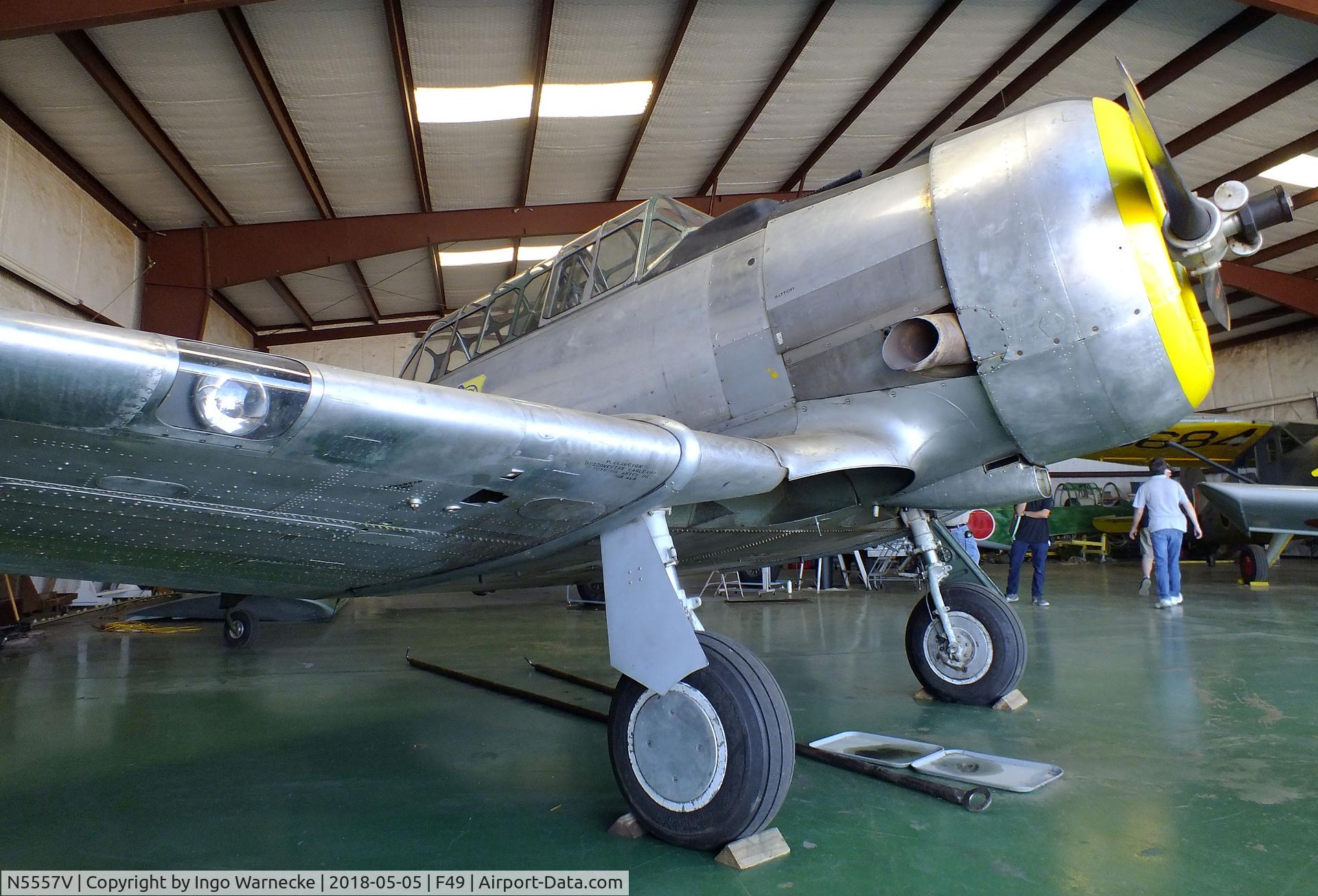 N5557V, 1949 North American AT-6G Texan C/N 168-257 (49-3153), North American AT-6G Texan at the Texas Air Museum Caprock Chapter, Slaton TX