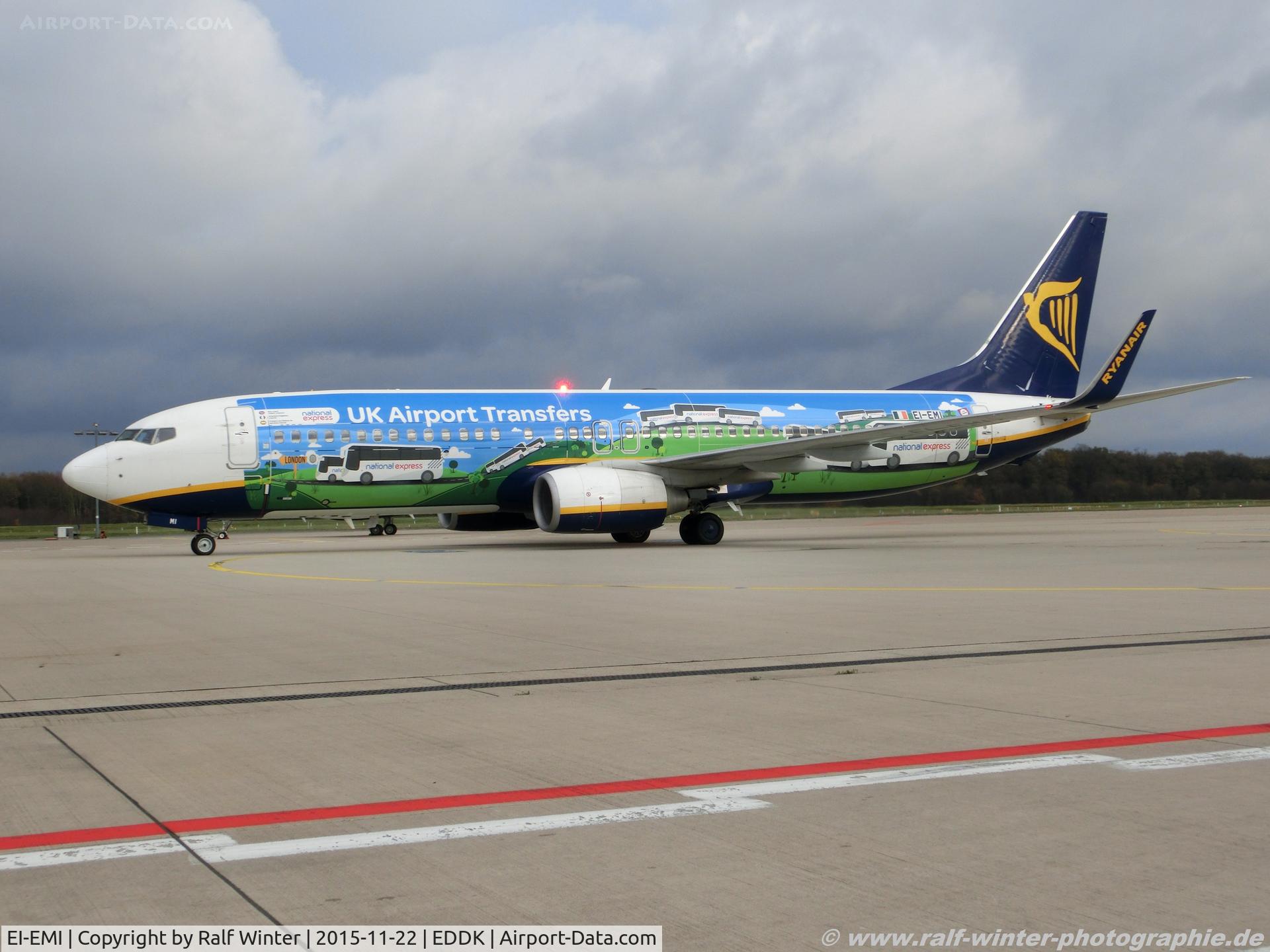 EI-EMI, 2010 Boeing 737-8AS C/N 34979, Boeing 737-8AS(W) - FR RYR Ryanair 'National Express' - 34979 - EI-EMI - 22.11.2015 - CGN
