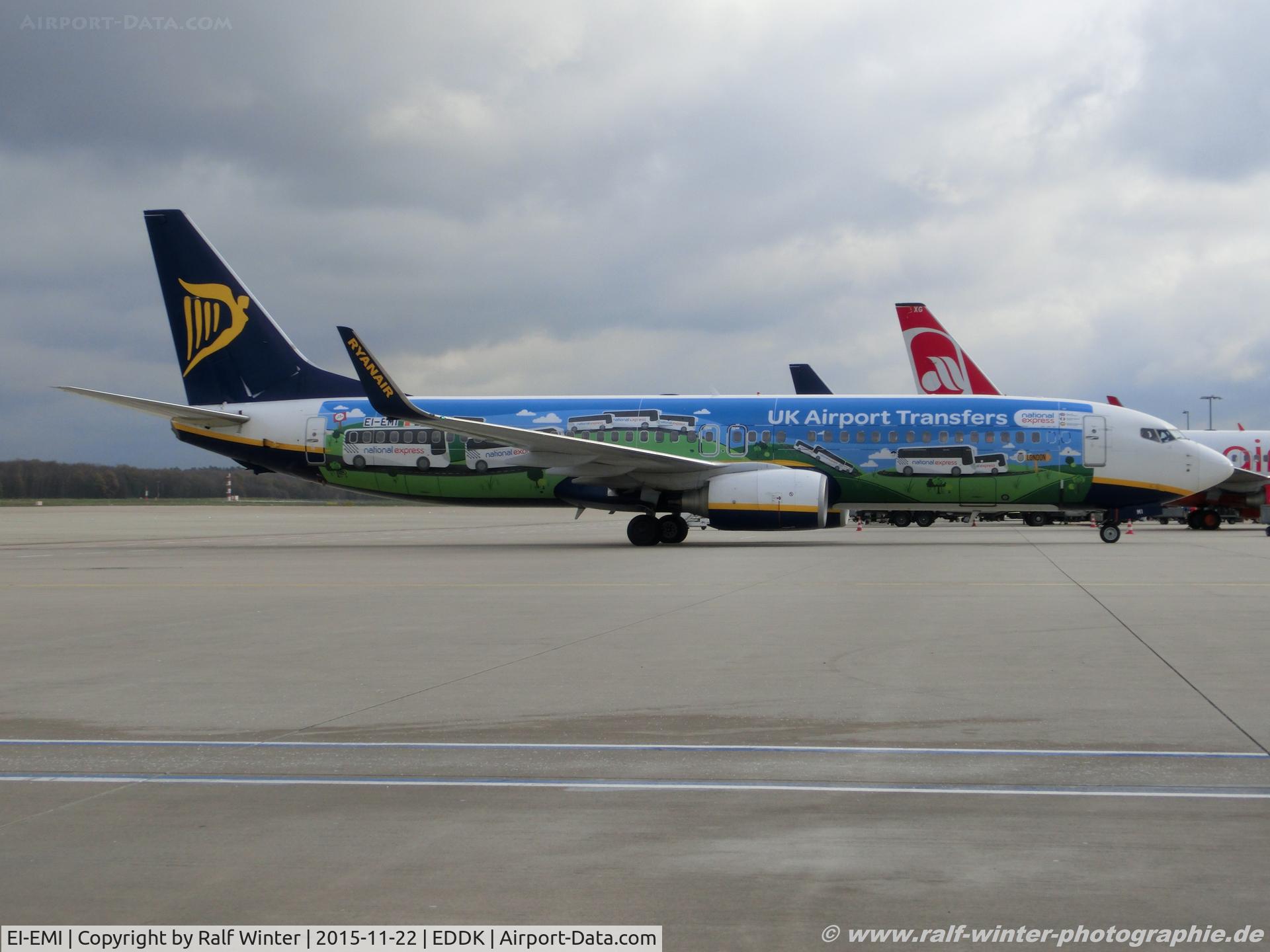 EI-EMI, 2010 Boeing 737-8AS C/N 34979, Boeing 737-8AS(W) - FR RYR Ryanair 'National Express' - 34979 - EI-EMI - 22.11.2015 - CGN