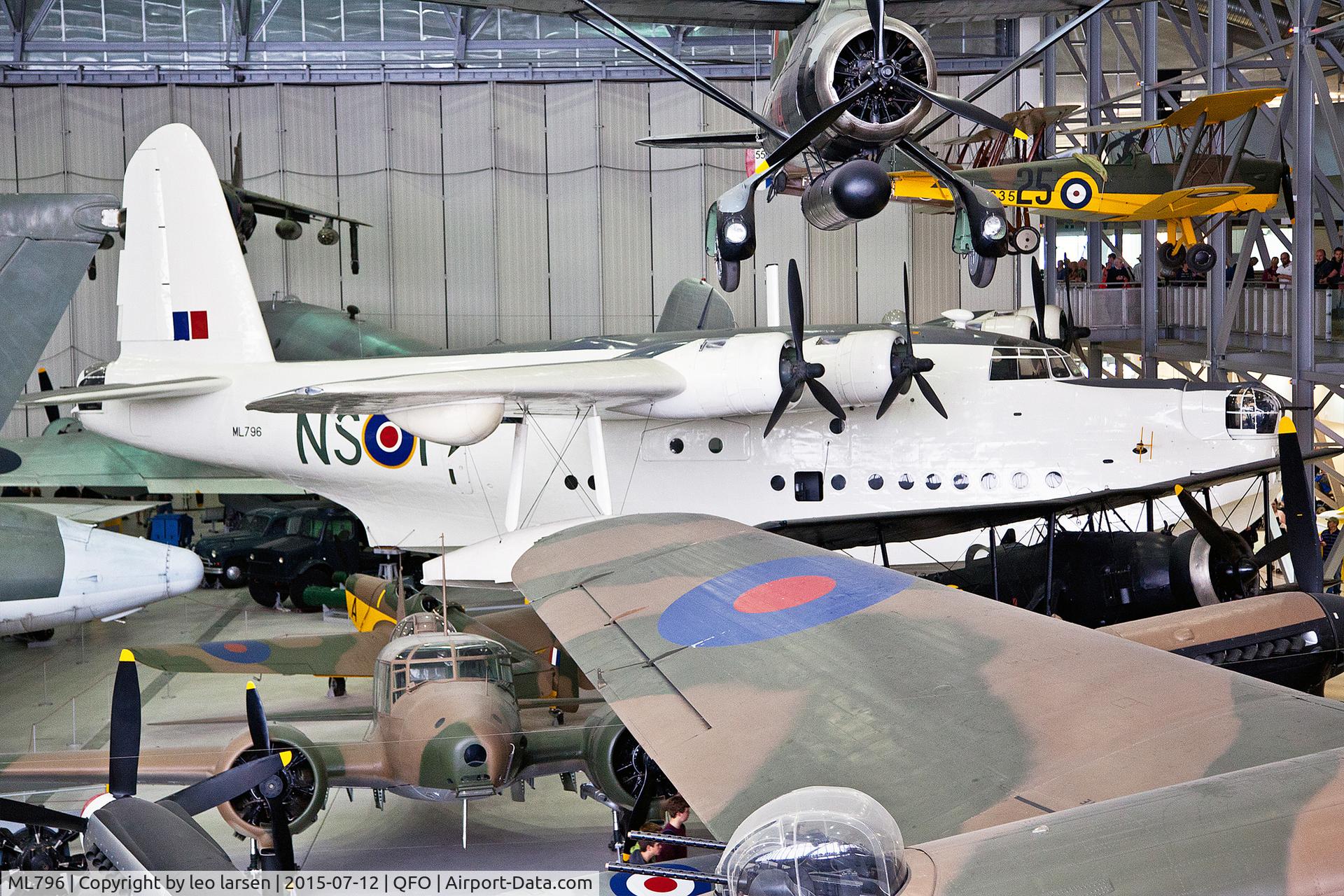 ML796, 1944 Short S.25 Sunderland Mk.V C/N SH.1071, Duxford Museum 12.7.2015