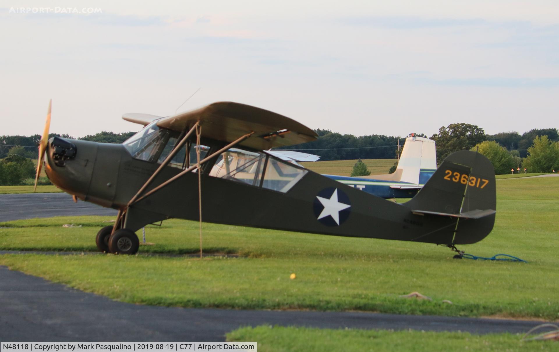 N48118, 1942 Aeronca 0-58B Grasshopper C/N 3432, Aeronca 0-58B