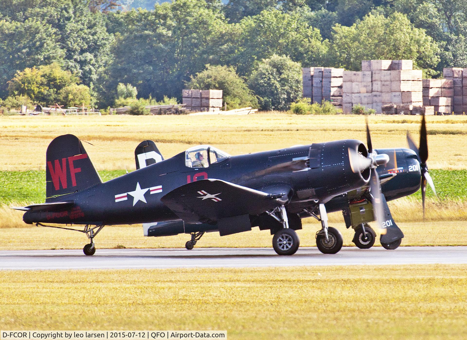 D-FCOR, 1950 Vought F4U-5NL Corsair C/N 124541, Duxford 15.7.2015