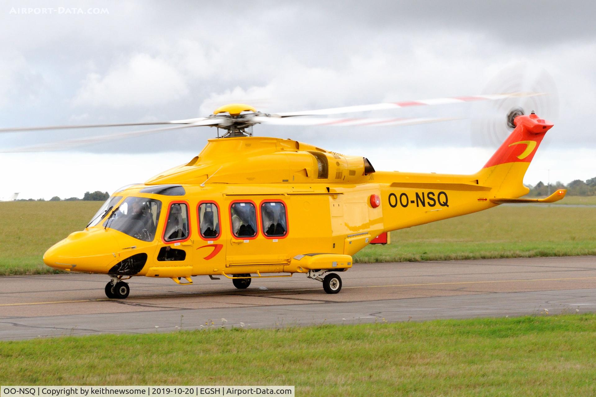 OO-NSQ, 2018 AgustaWestland AW-139 C/N 41513, Arriving from offshore.