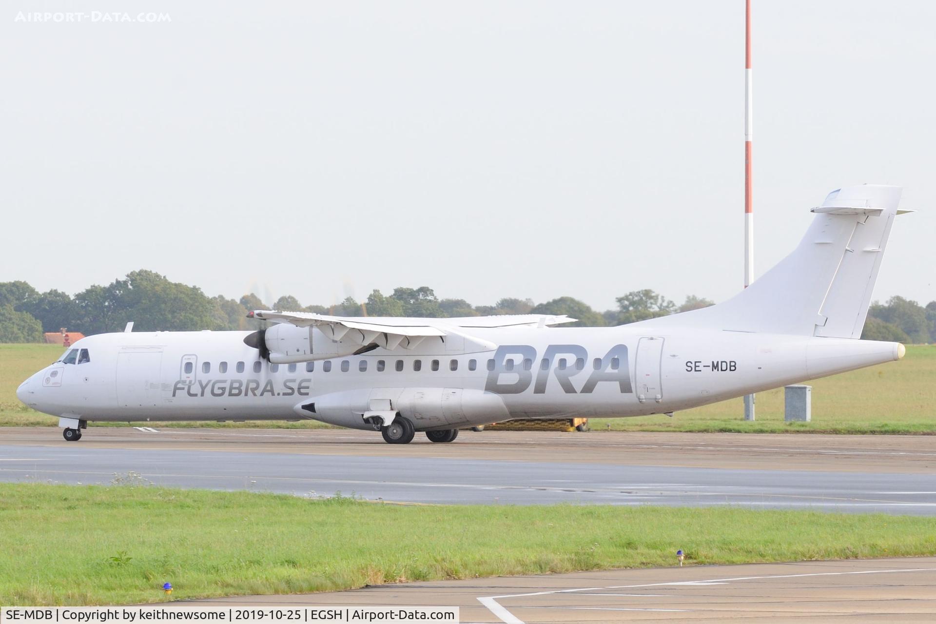 SE-MDB, 2008 ATR 72-212A C/N 822, Removed from spray shop with less detailed colour scheme.