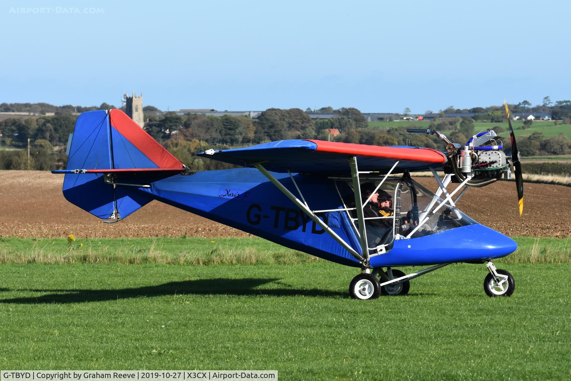 G-TBYD, 2013 Raj Hamsa X-Air Falcon D(1) C/N BMAA/HB/617, Just landed at Northrepps.
