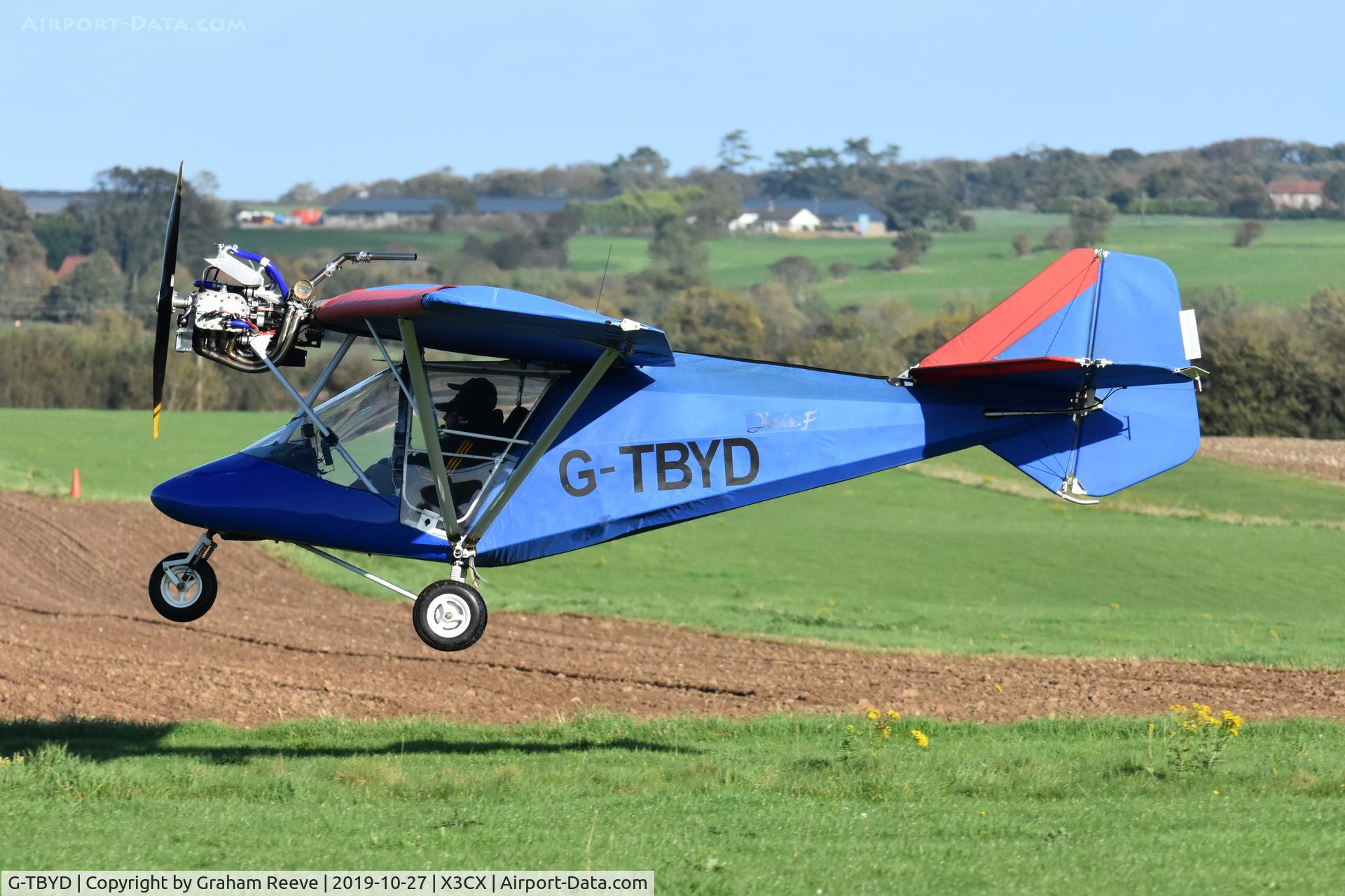 G-TBYD, 2013 Raj Hamsa X-Air Falcon D(1) C/N BMAA/HB/617, Departing from Northrepps.