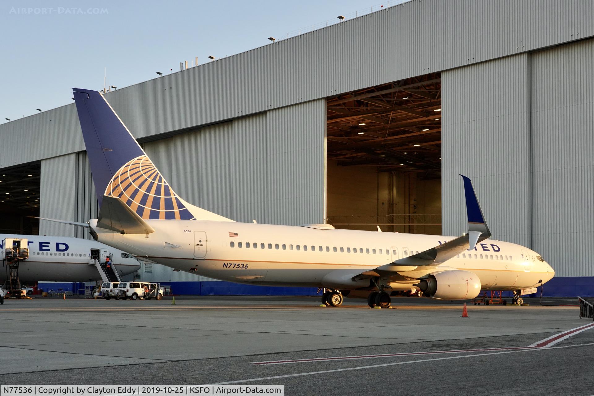 N77536, 2016 Boeing 737-824 C/N 62766, SFO 2019.