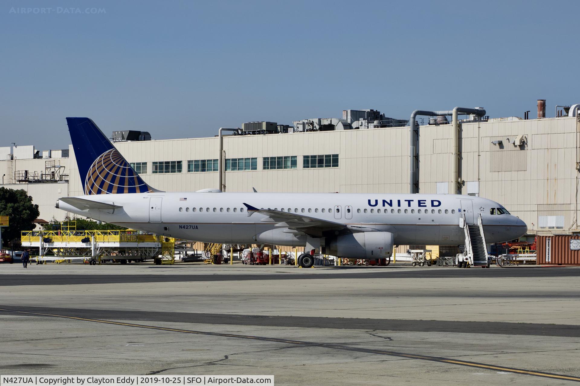 N427UA, 1995 Airbus A320-232 C/N 512, SFO 2019.