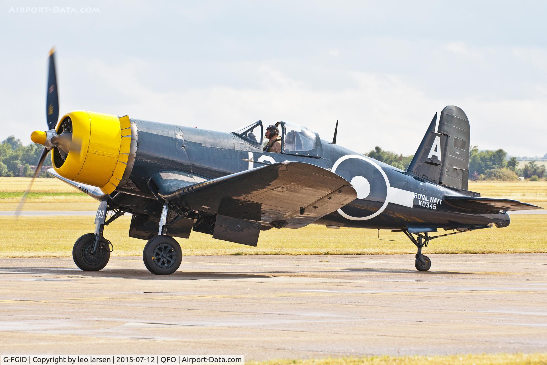 G-FGID, 1945 Goodyear FG-1D Corsair C/N 3111, Duxford 12.7.2015