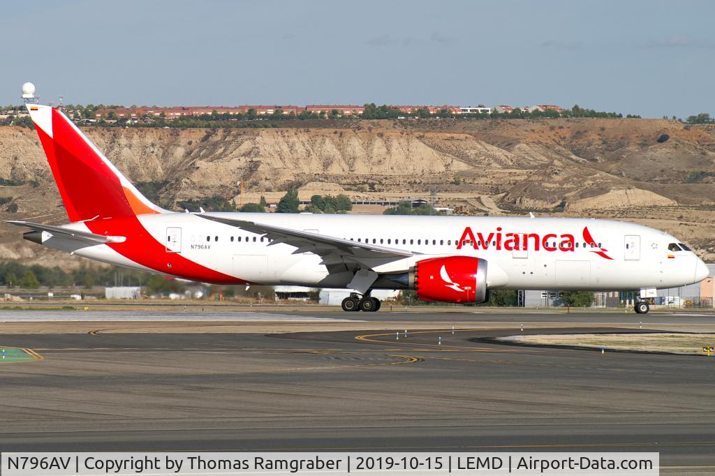 N796AV, 2018 Boeing 787-8 Dreamliner Dreamliner C/N 65315, Avianca Boeing 787-8 Dreamliner