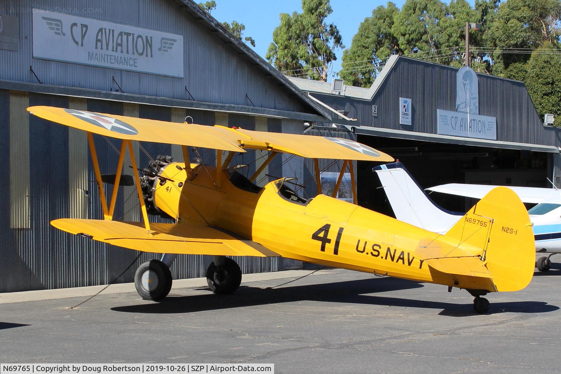 N69765, 1941 Boeing A75N1 (PT17) C/N 75-1044, 1941 Boeing STEARMAN A75N1 as Navy N2S1, Continental W670 220 Hp radial, at CP Aviation