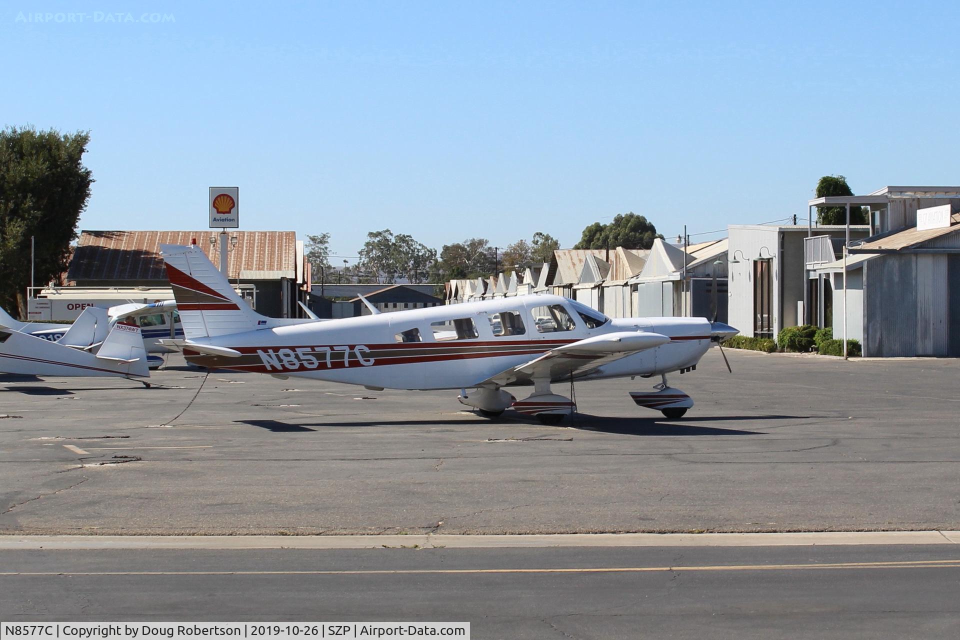 N8577C, 1976 Piper PA-32-300 Cherokee Six Cherokee Six C/N 32-7740001, 1976 Piper PA-32-300 CHEROKEE SIX, Lycoming TIO-540 310 Hp, Turbo upgrade, 3-blade CS prop, on Transient Ramp