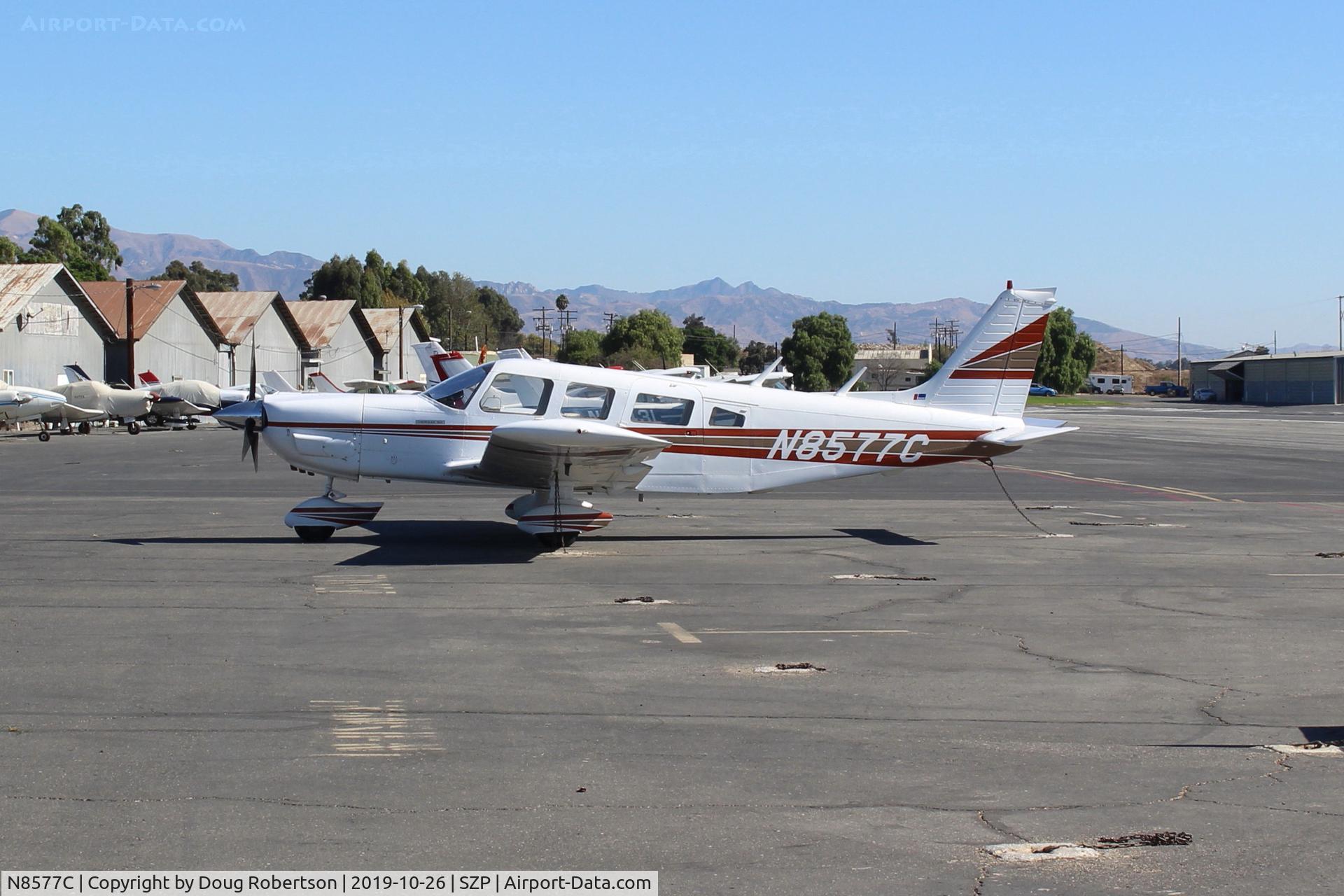 N8577C, 1976 Piper PA-32-300 Cherokee Six Cherokee Six C/N 32-7740001, 1976 Piper PA-32-300 CHEROKEE SIX, Lycoming TIO-540 310 Hp, turbo upgrade, 3 blade CS prop, on Transient Ramp