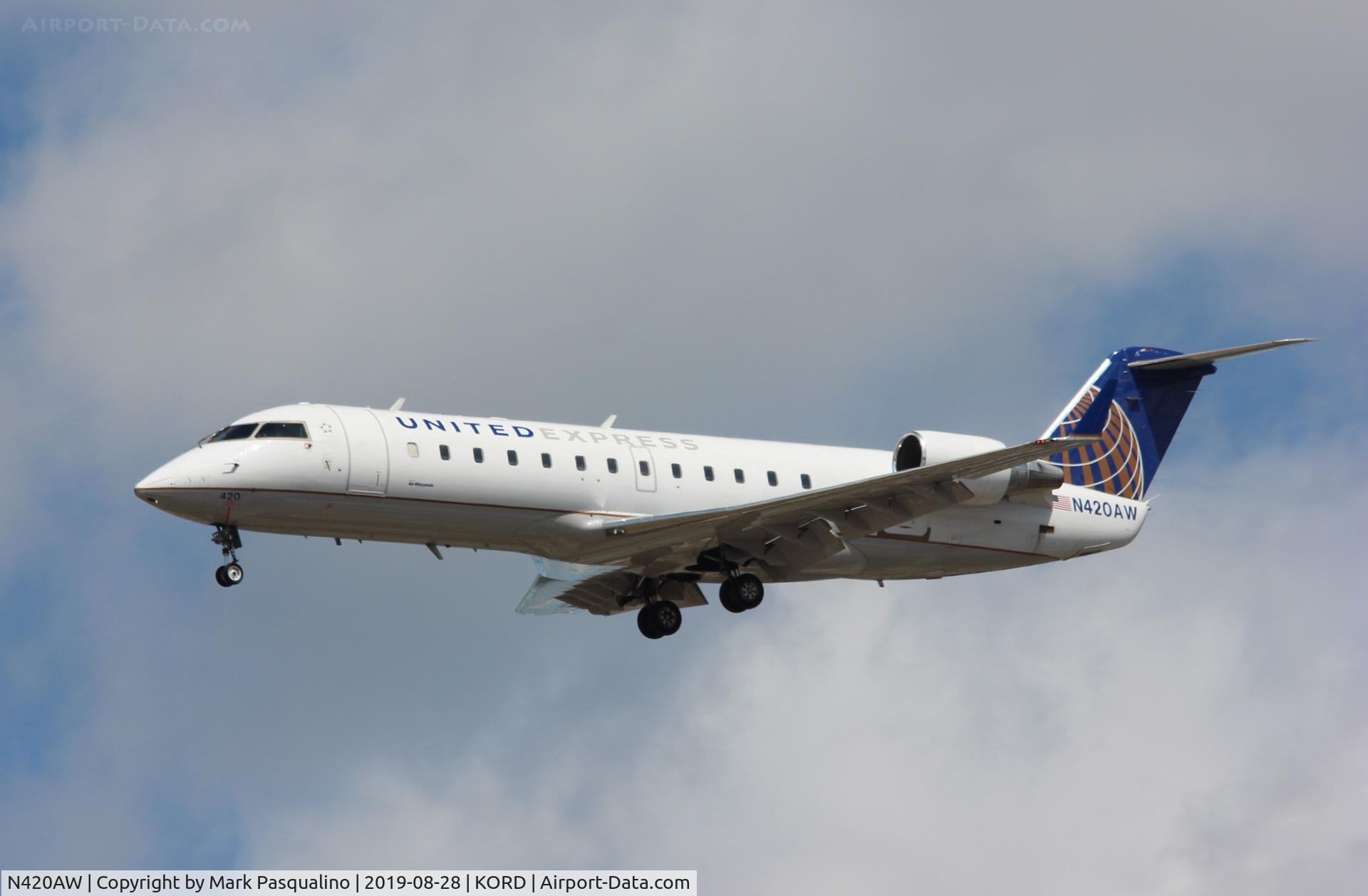 N420AW, 2002 Bombardier CRJ-200LR (CL-600-2B19) C/N 7640, CL-600-2B19