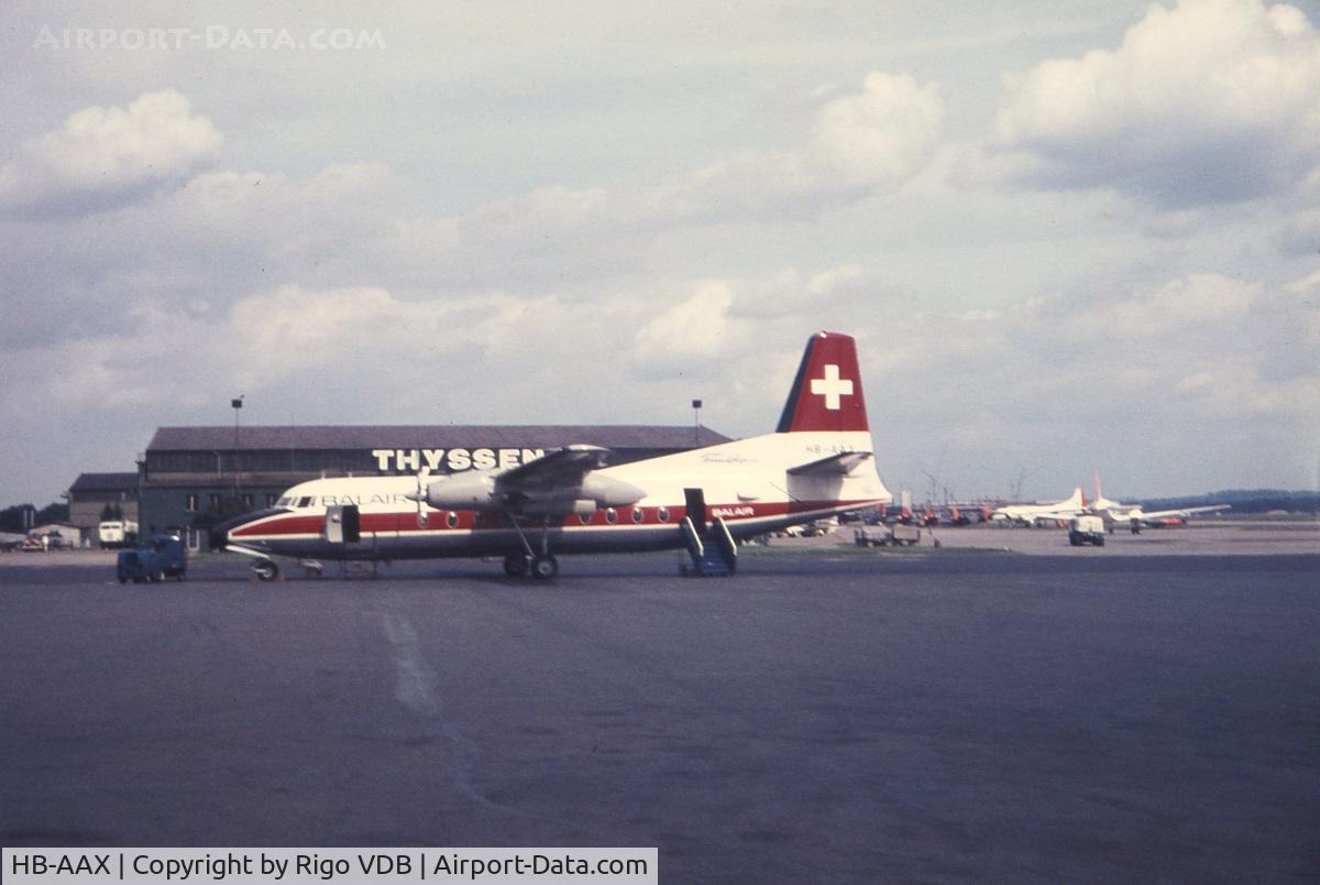 HB-AAX, 1968 Fokker F.27-600 Friendship C/N 10351, Blurry picture of HB-AAX in Germany around 1970.