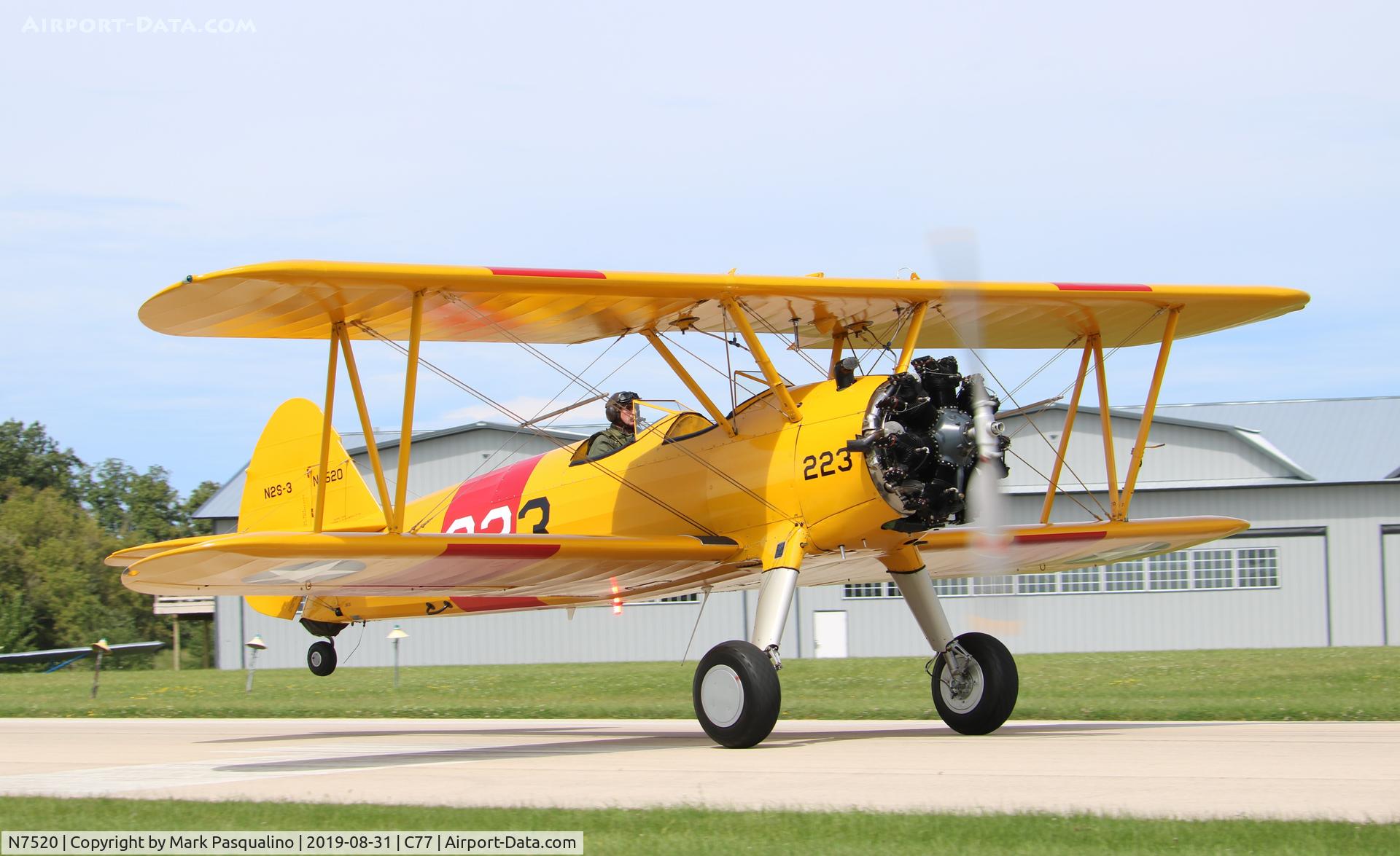 N7520, 1943 Boeing B75N1 C/N 75-7124, Stearman