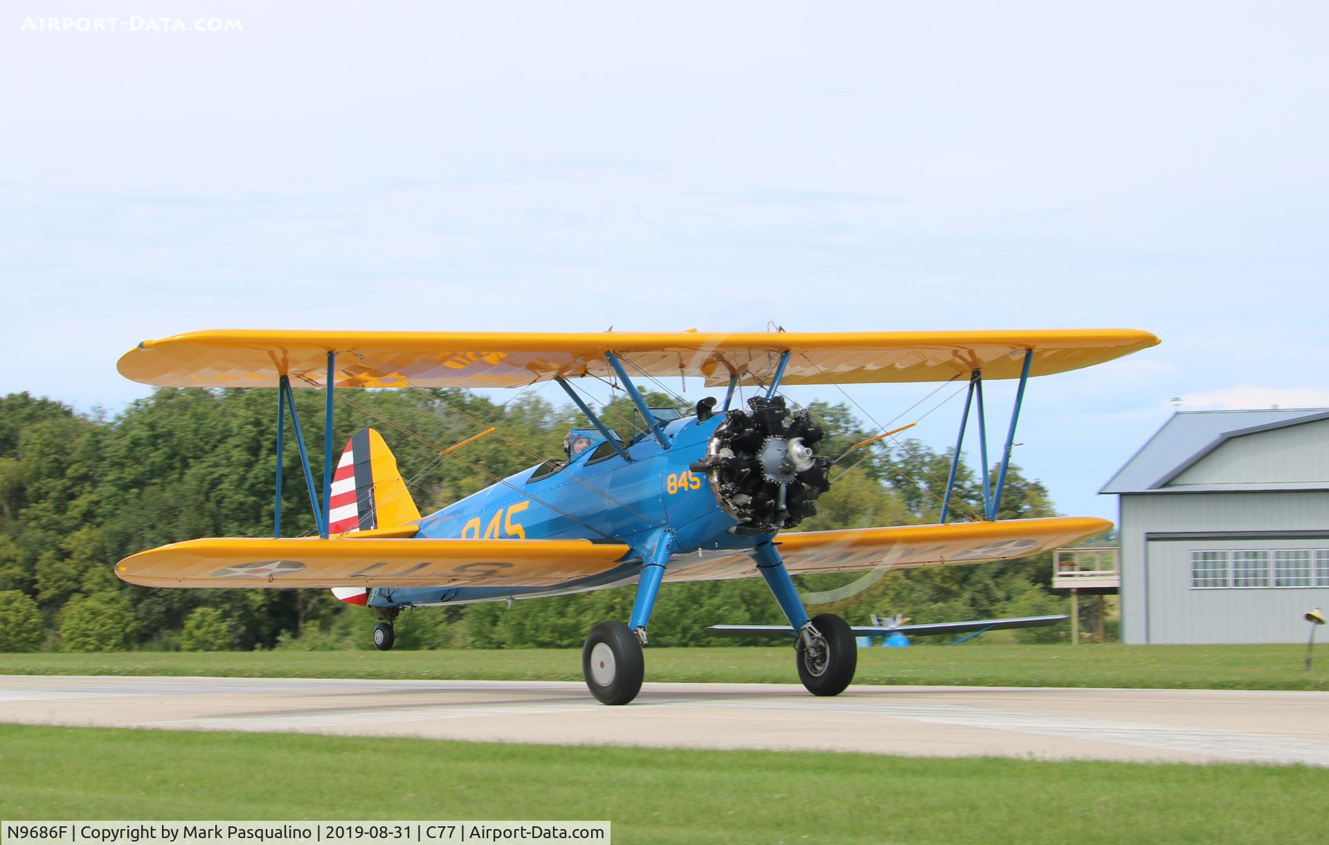 N9686F, 1941 Boeing PT-17 Kaydet (A75N1) C/N 75-677, Stearman