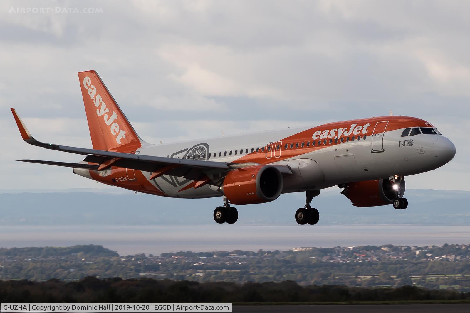 G-UZHA, 2017 Airbus A320-251NEO C/N 7649, Landing RWY 09