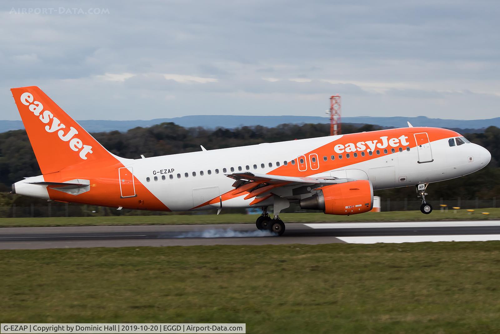 G-EZAP, 2006 Airbus A319-111 C/N 2777, Landing RWY 09