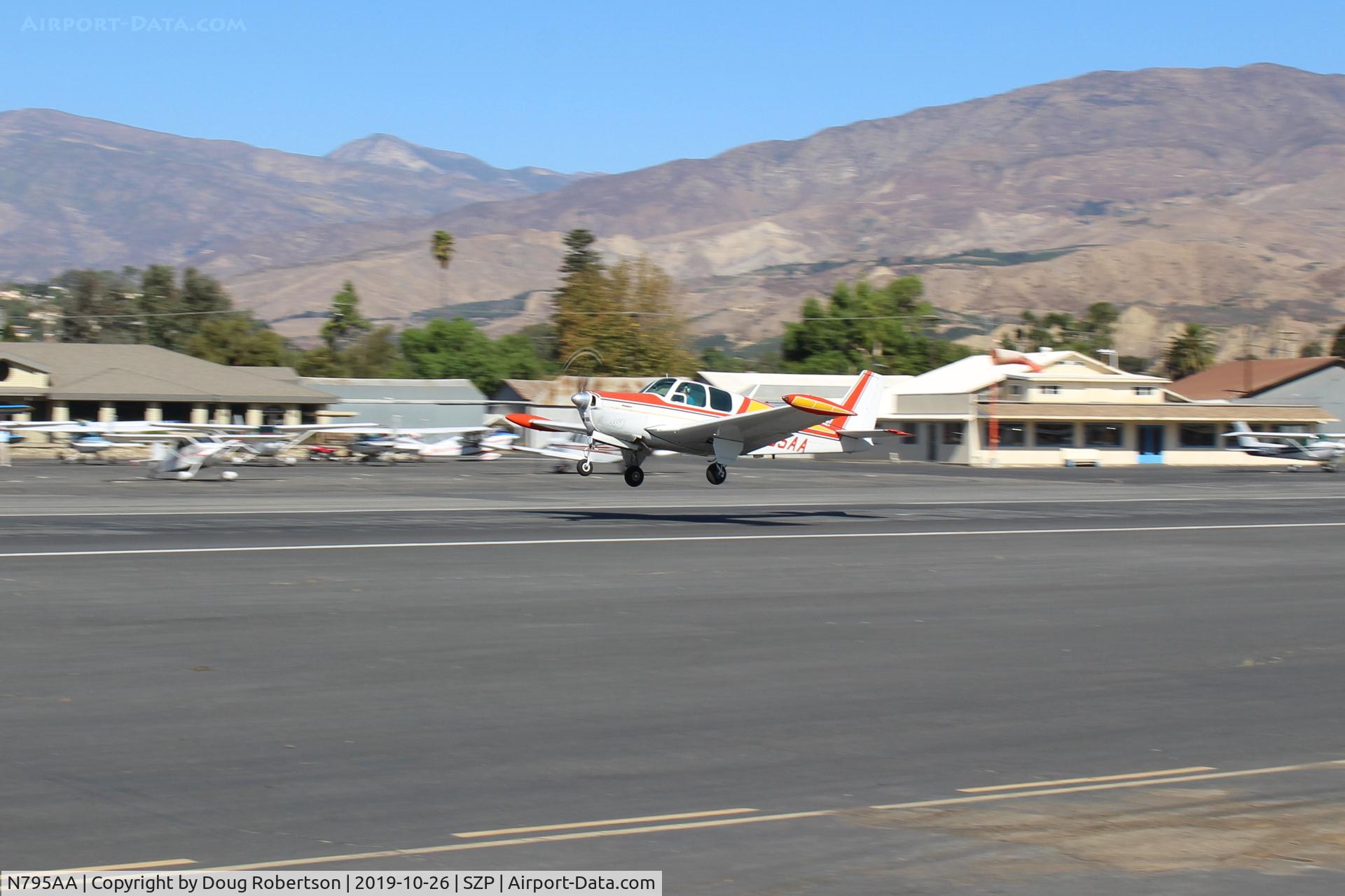 N795AA, 1959 Beech 35-33 Debonair C/N CD-29, 1959 Beech 35-33 DEBONAIR, Continental IO-470-J 225 Hp, 233 built in 1959, original price $19,995. takeoff Rwy 22