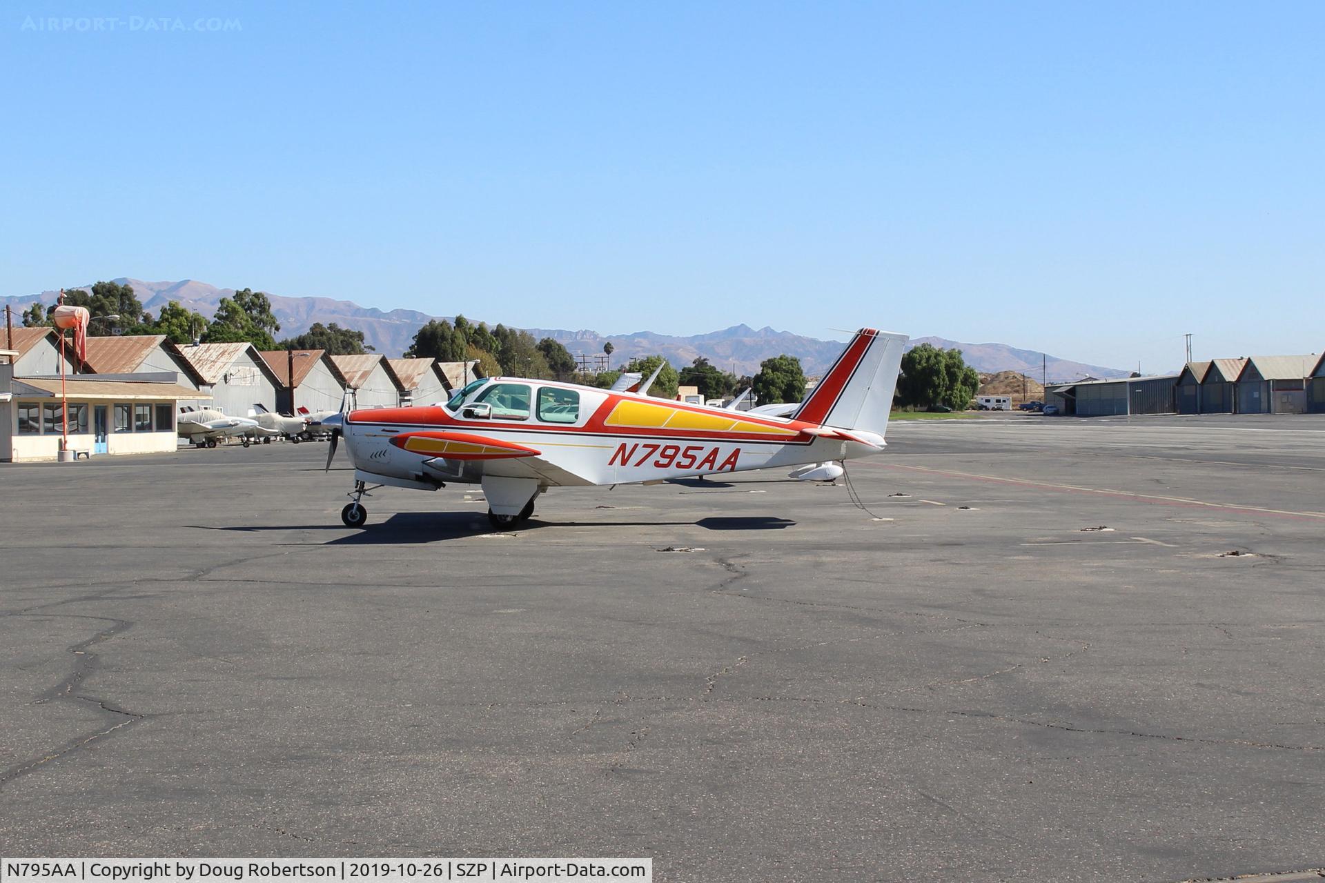 N795AA, 1959 Beech 35-33 Debonair C/N CD-29, 1959 Beech 35-33 DEBONAIR, Continental IO-470-J 225 Hp, original price $19,995, on Transient Ramp