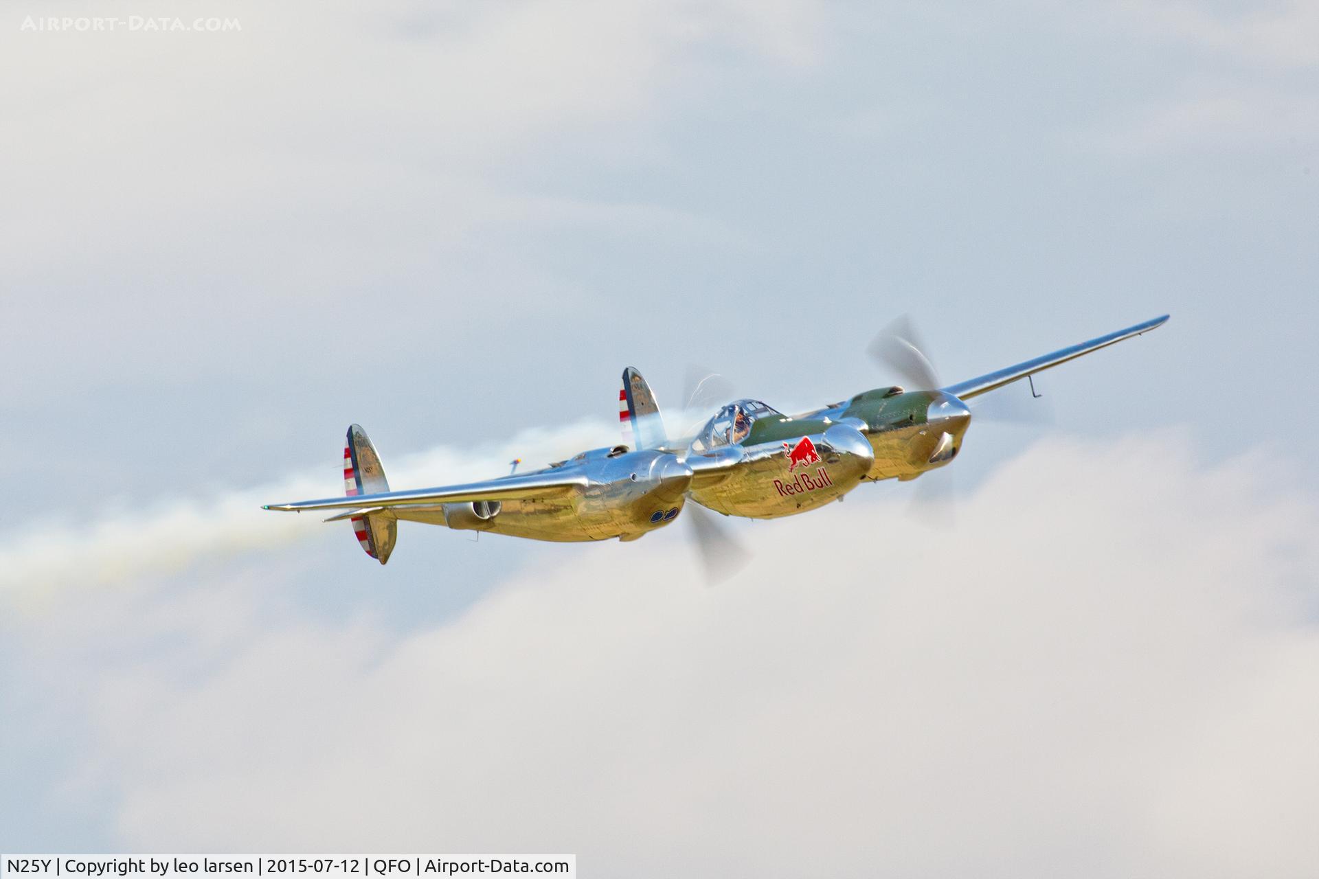 N25Y, 1944 Lockheed P-38L-5LO Lightning C/N AF44-53254, Duxford 12.7.2015