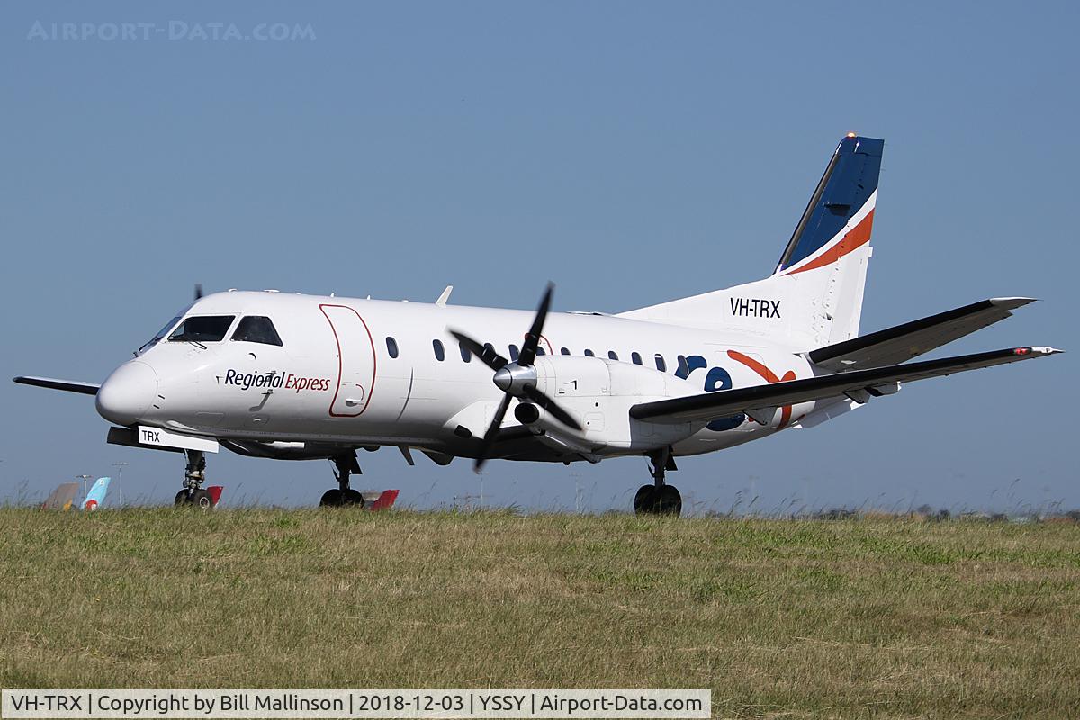 VH-TRX, 1992 Saab 340B C/N 340B-287, taxi to 34R