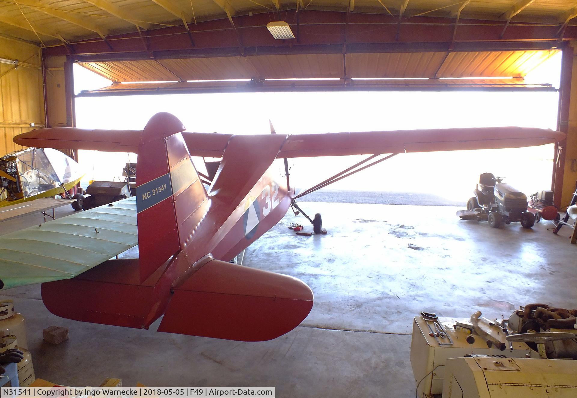 N31541, 1941 Stinson 10A C/N 7790, Stinson 10A Voyager at the Texas Air Museum Caprock Chapter, Slaton TX