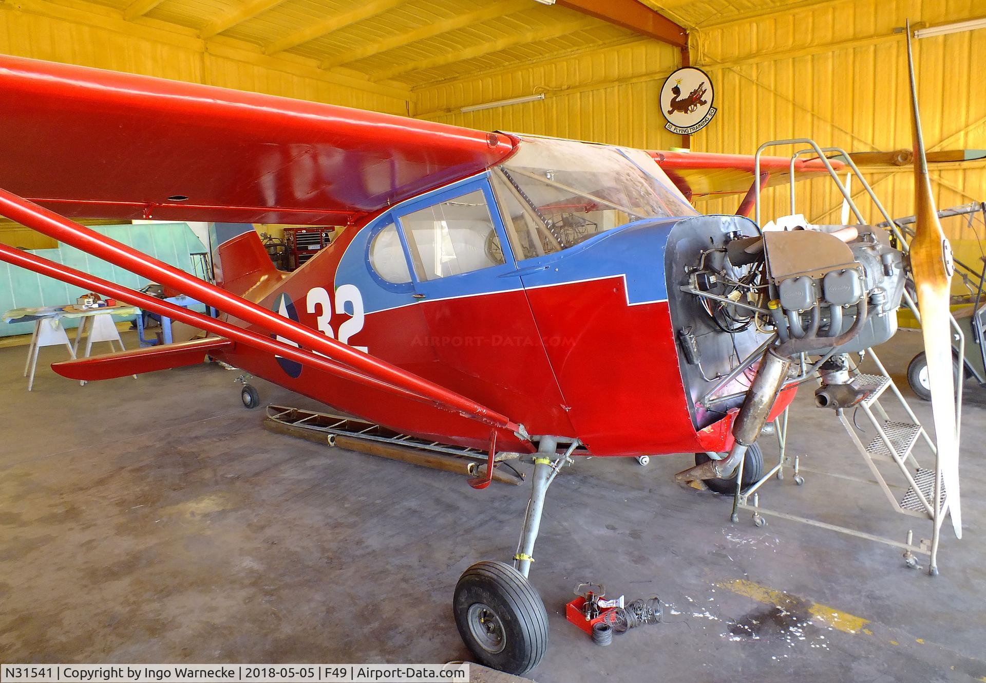 N31541, 1941 Stinson 10A C/N 7790, Stinson 10A Voyager at the Texas Air Museum Caprock Chapter, Slaton TX