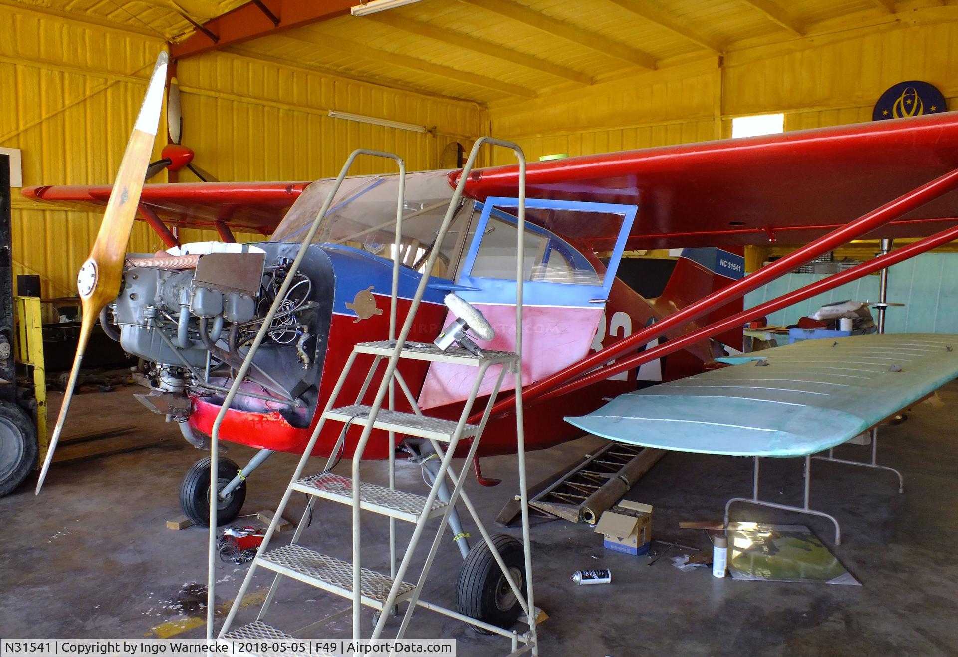 N31541, 1941 Stinson 10A C/N 7790, Stinson 10A Voyager at the Texas Air Museum Caprock Chapter, Slaton TX