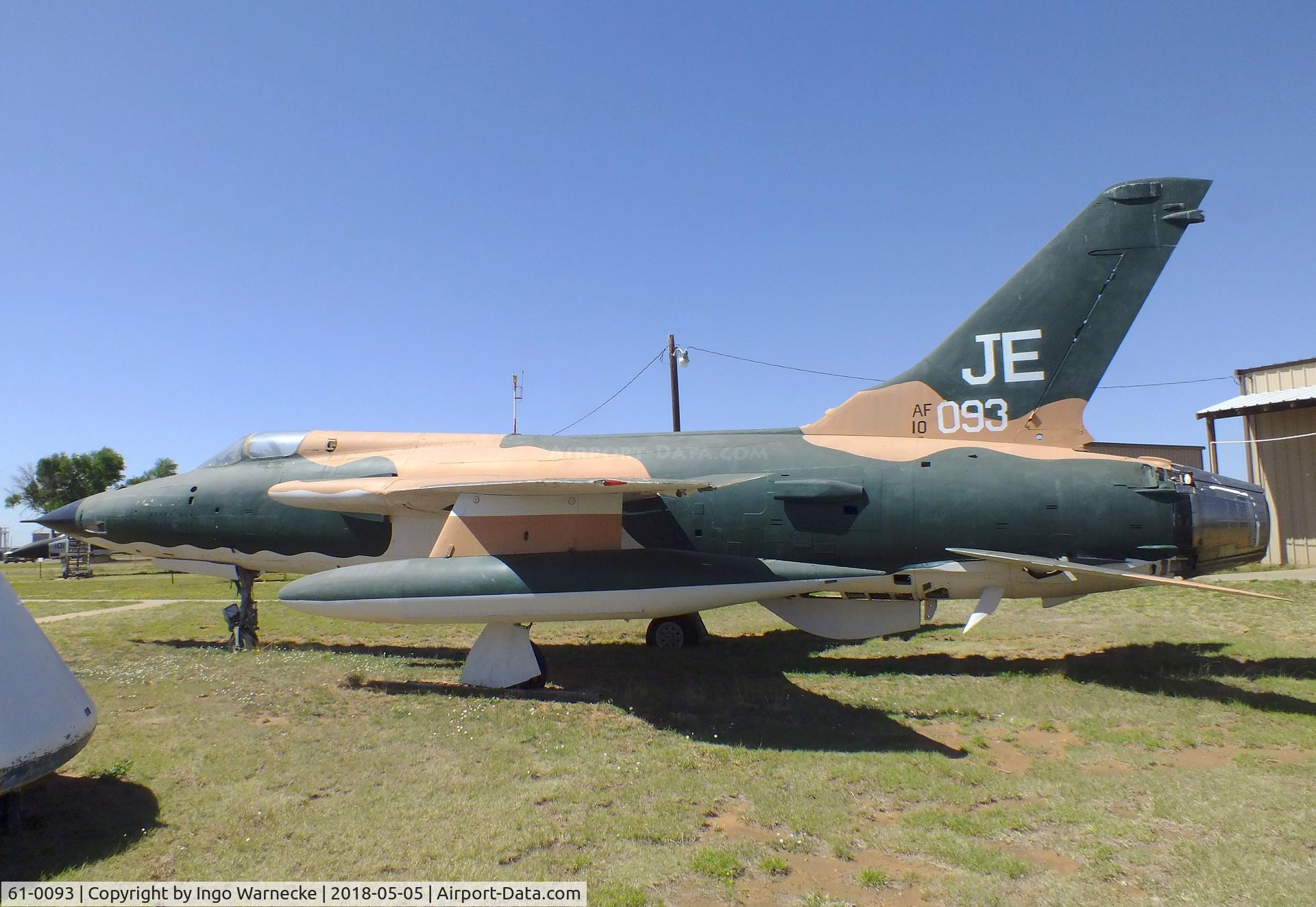 61-0093, 1961 Republic F-105D Thunderchief C/N D288, Republic F-105D Thunderchief at the Texas Air Museum Caprock Chapter, Slaton TX