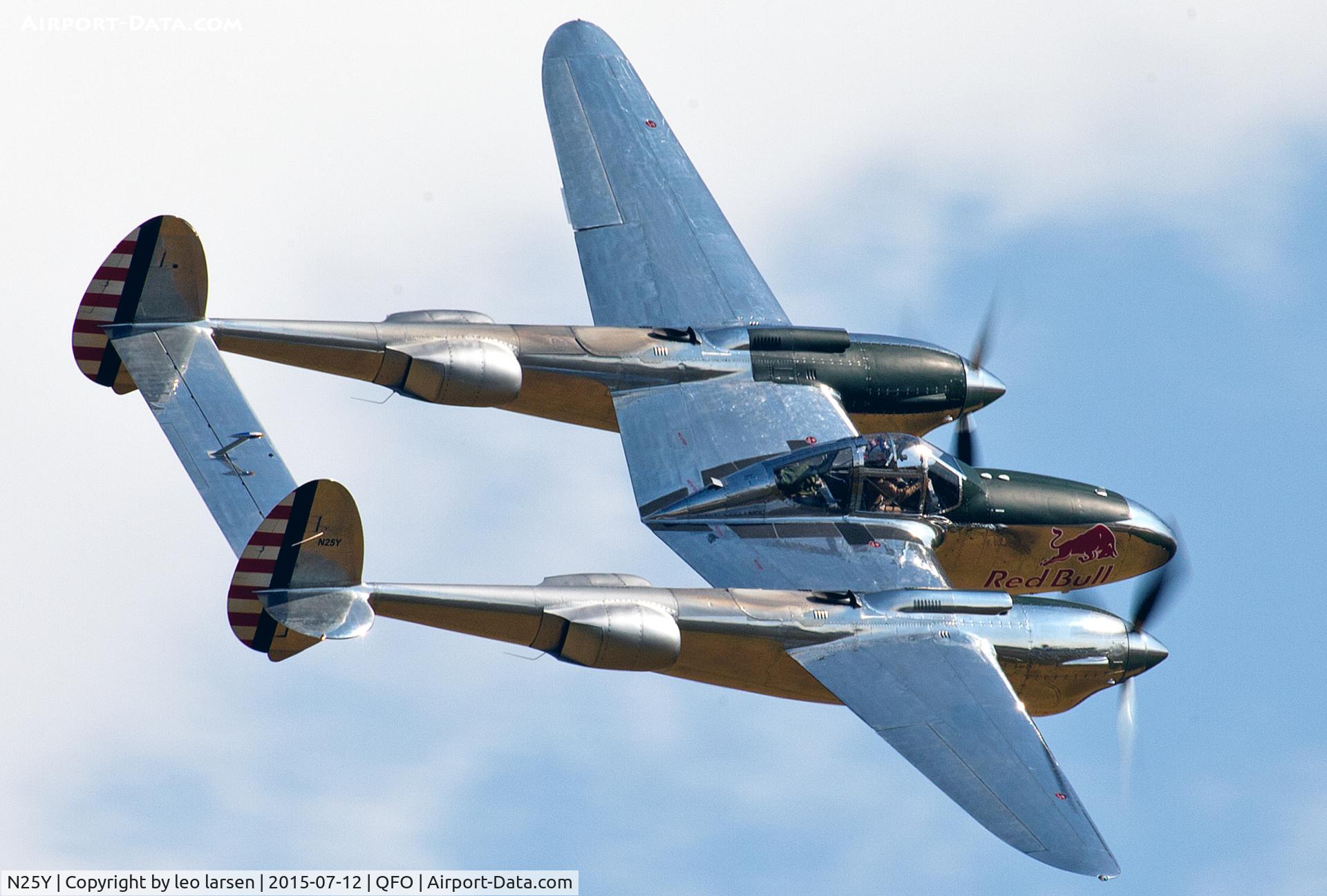 N25Y, 1944 Lockheed P-38L-5LO Lightning C/N AF44-53254, Duxford 12.7.2015