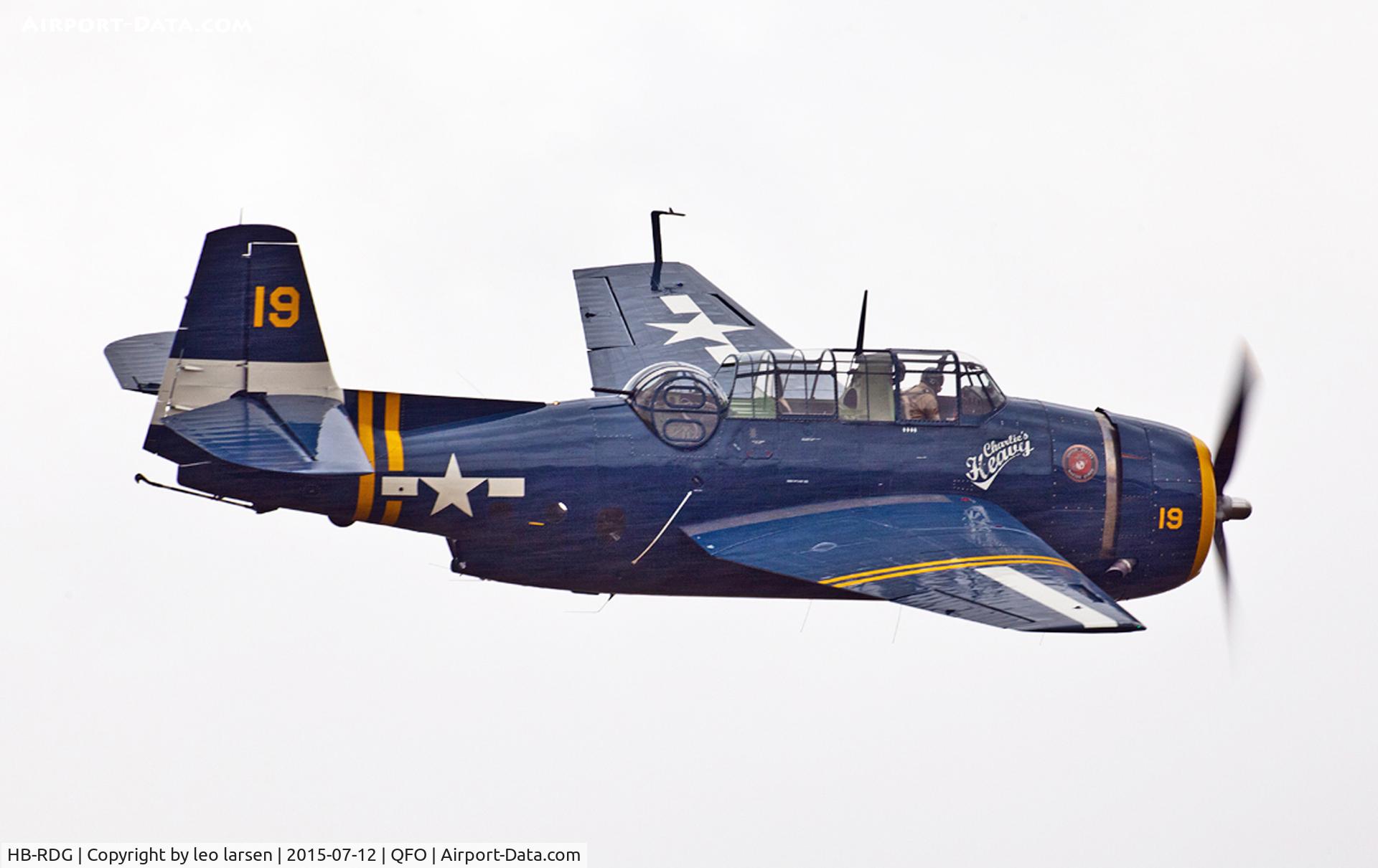 HB-RDG, 1945 Grumman TBM-3R Avenger C/N 3381, Duxford 12.7.2015