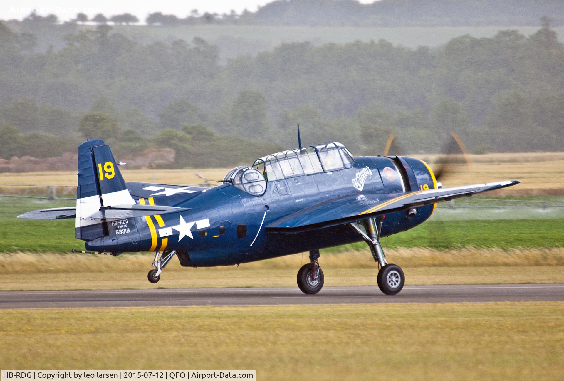 HB-RDG, 1945 Grumman TBM-3R Avenger C/N 3381, Duxford 12.7.2015