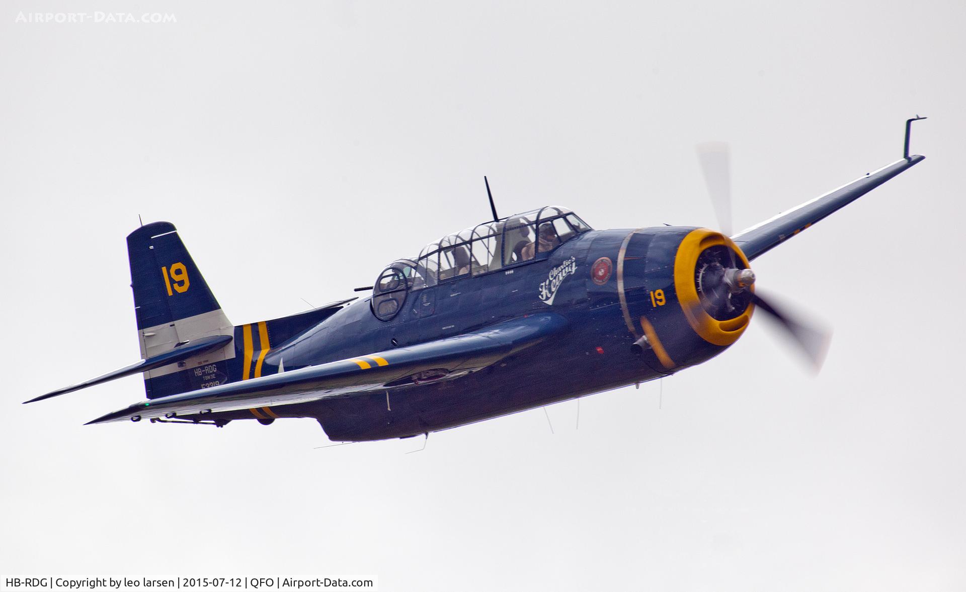 HB-RDG, 1945 Grumman TBM-3R Avenger C/N 3381, Duxford 12.7.2015