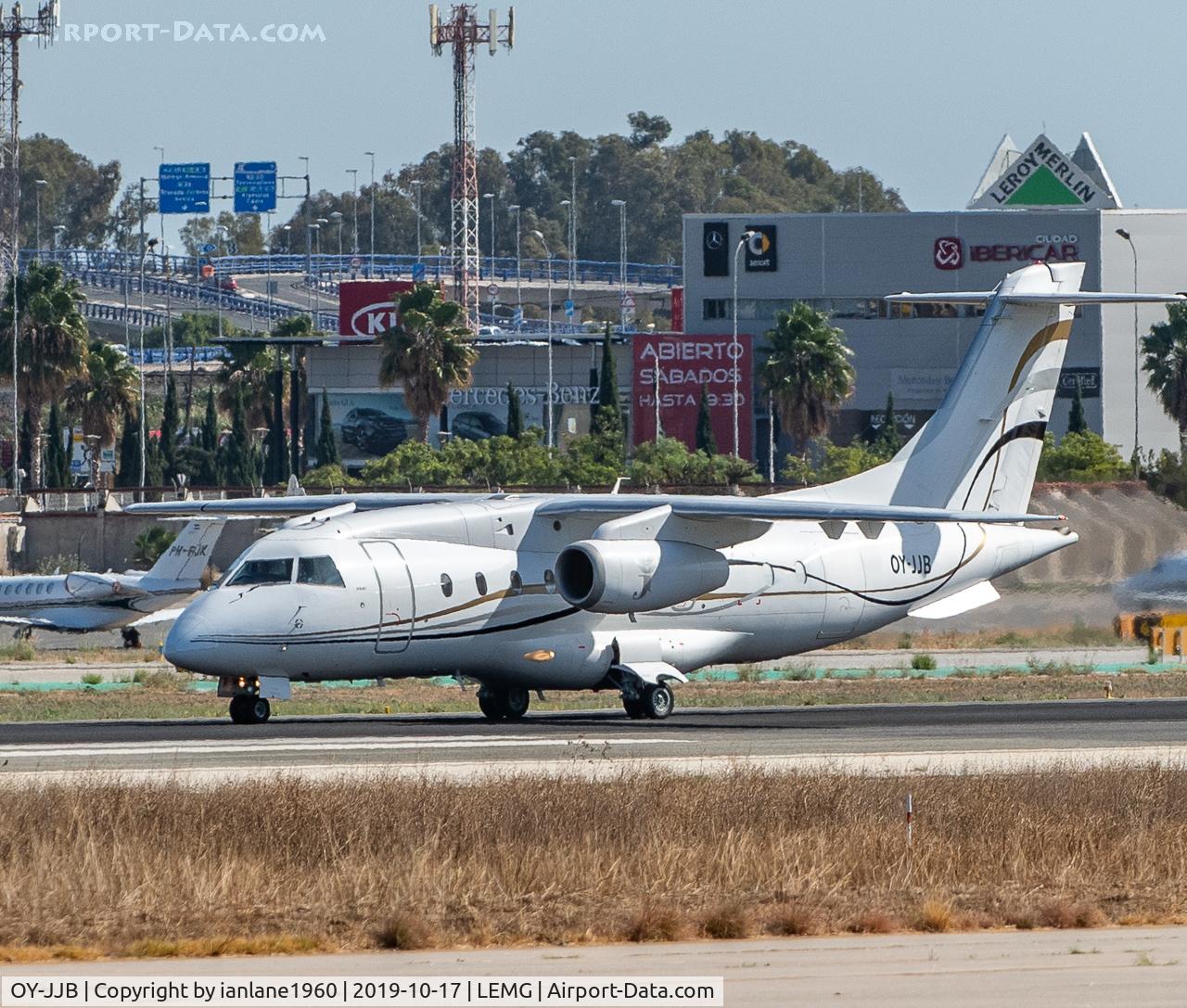 OY-JJB, 2002 Fairchild Dornier 328-300 328JET C/N 3199, Runway 31 Malaga