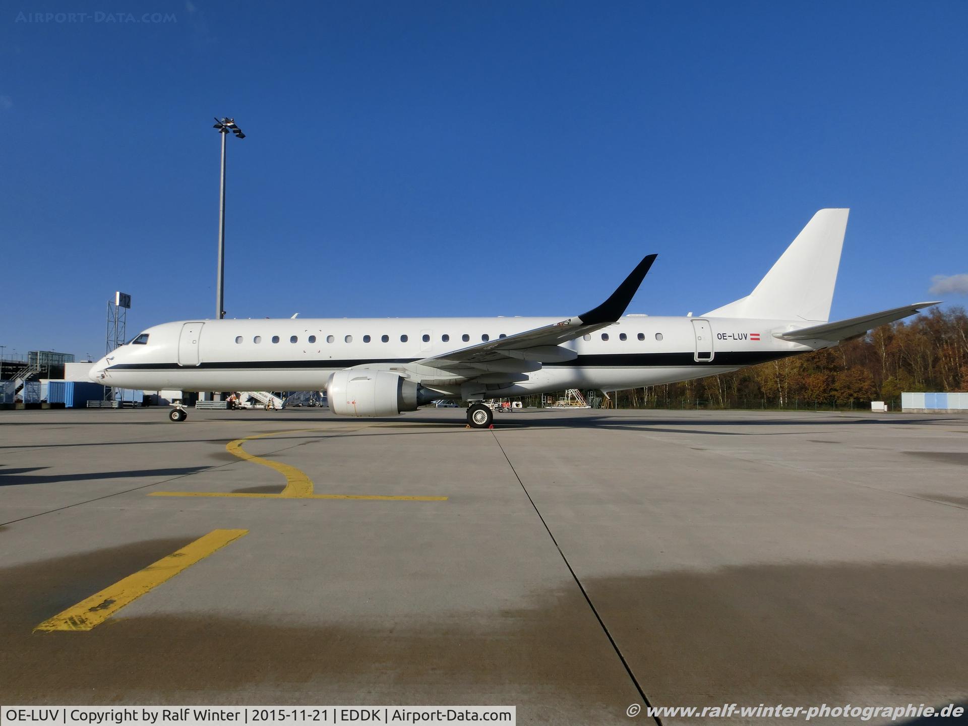 OE-LUV, 2013 Embraer ERJ-190-100ECJ Lineage 1000 C/N 19000571, Embraer ERJ-190ECJ Lineage 1000 - IJM International Jet Management - 19000571 - OE-LUV - 21.11.2015 - CGN